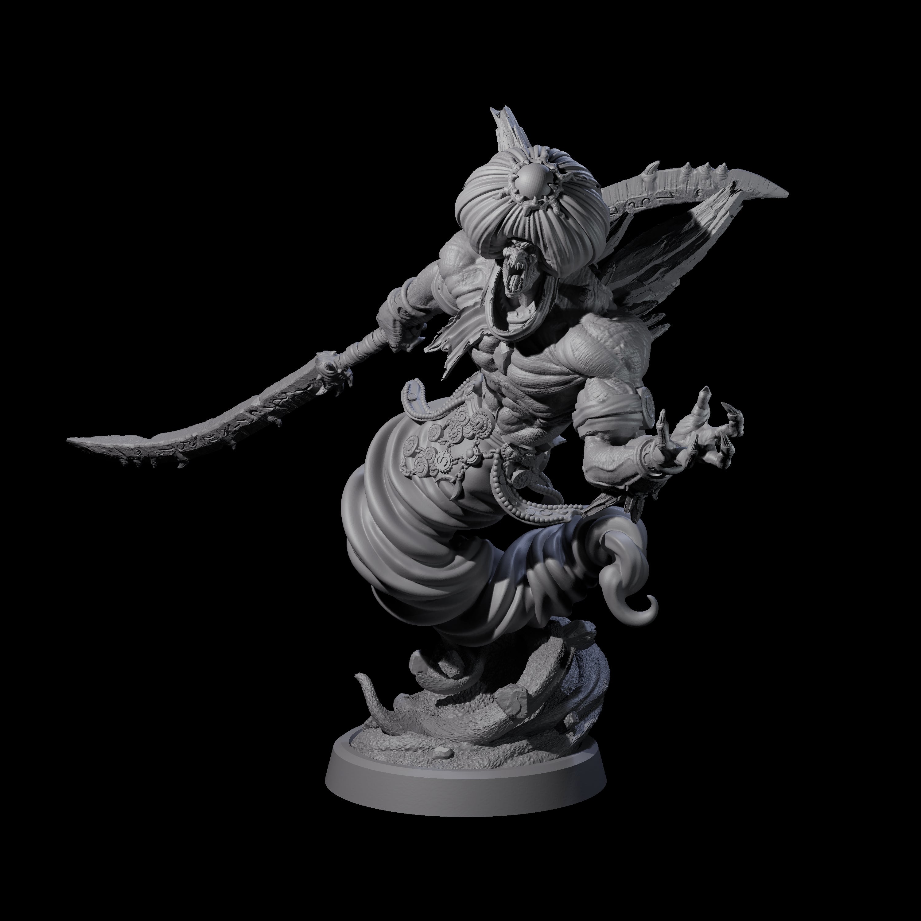 Swirling Efreeti C Miniature for Dungeons and Dragons, Pathfinder or other TTRPGs