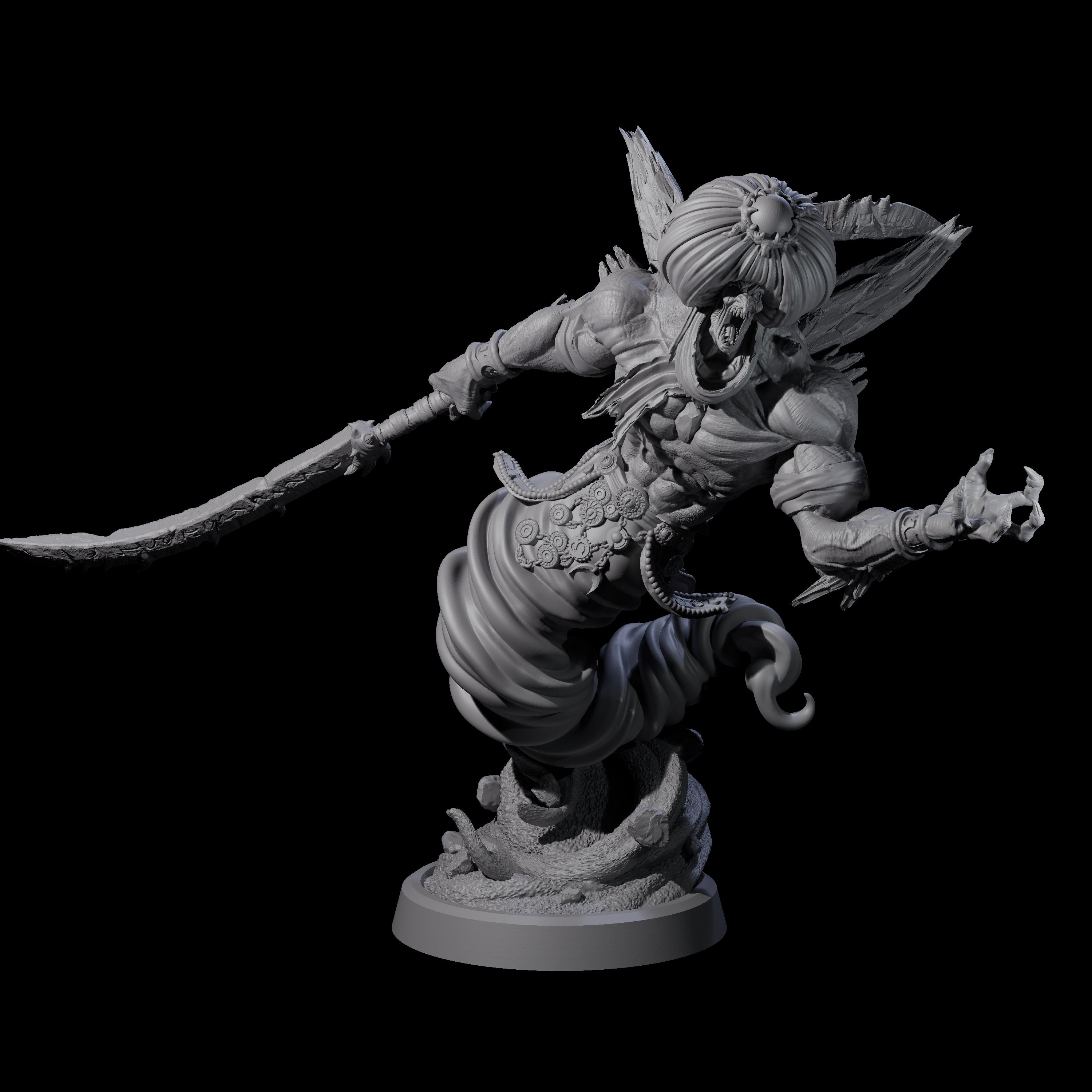 Swirling Efreeti C Miniature for Dungeons and Dragons, Pathfinder or other TTRPGs