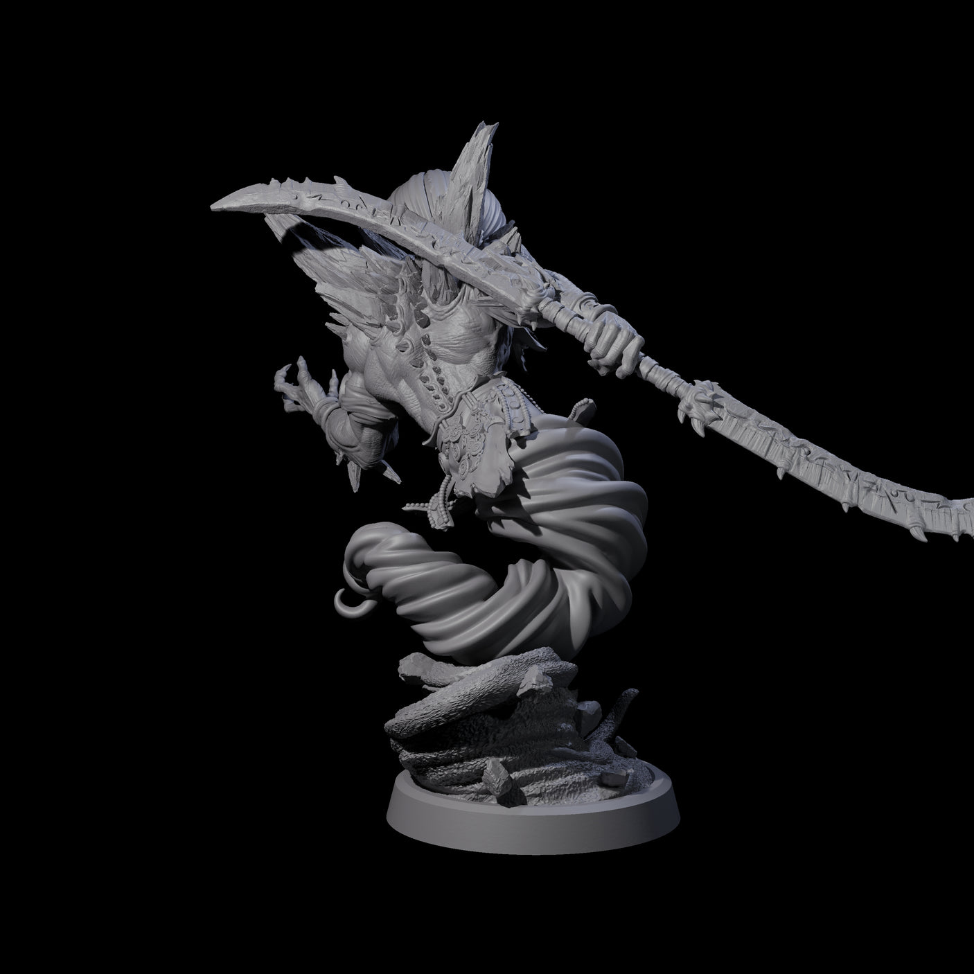 Swirling Efreeti C Miniature for Dungeons and Dragons, Pathfinder or other TTRPGs