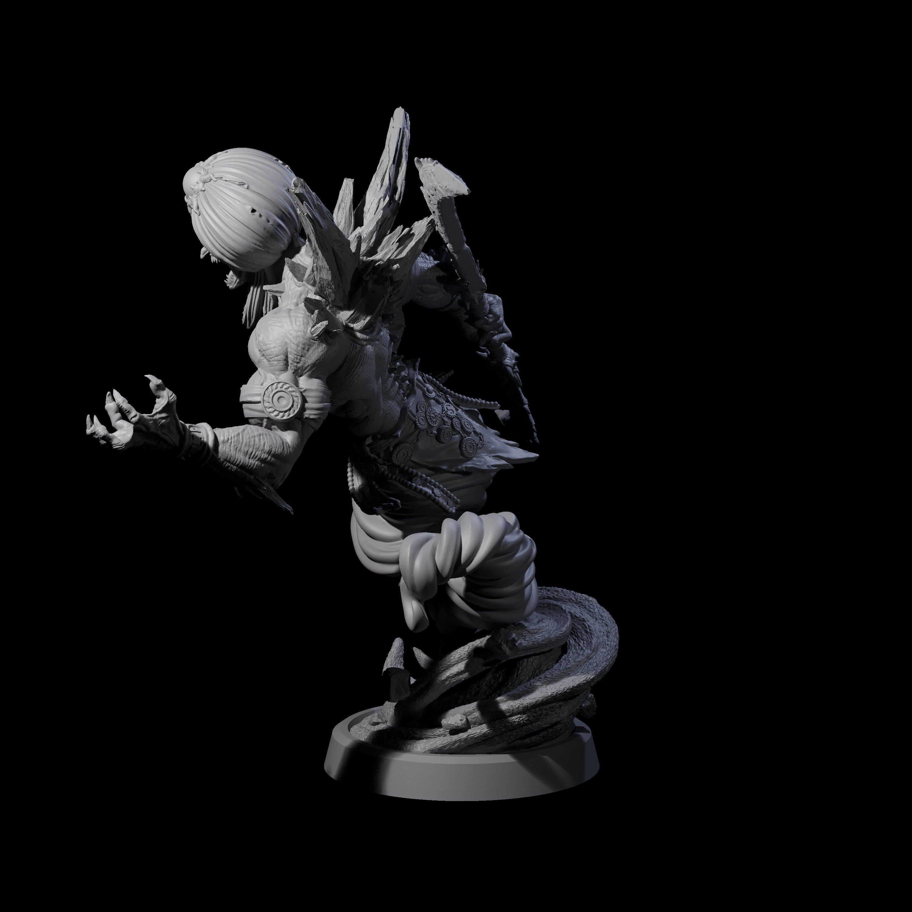 Swirling Efreeti C Miniature for Dungeons and Dragons, Pathfinder or other TTRPGs