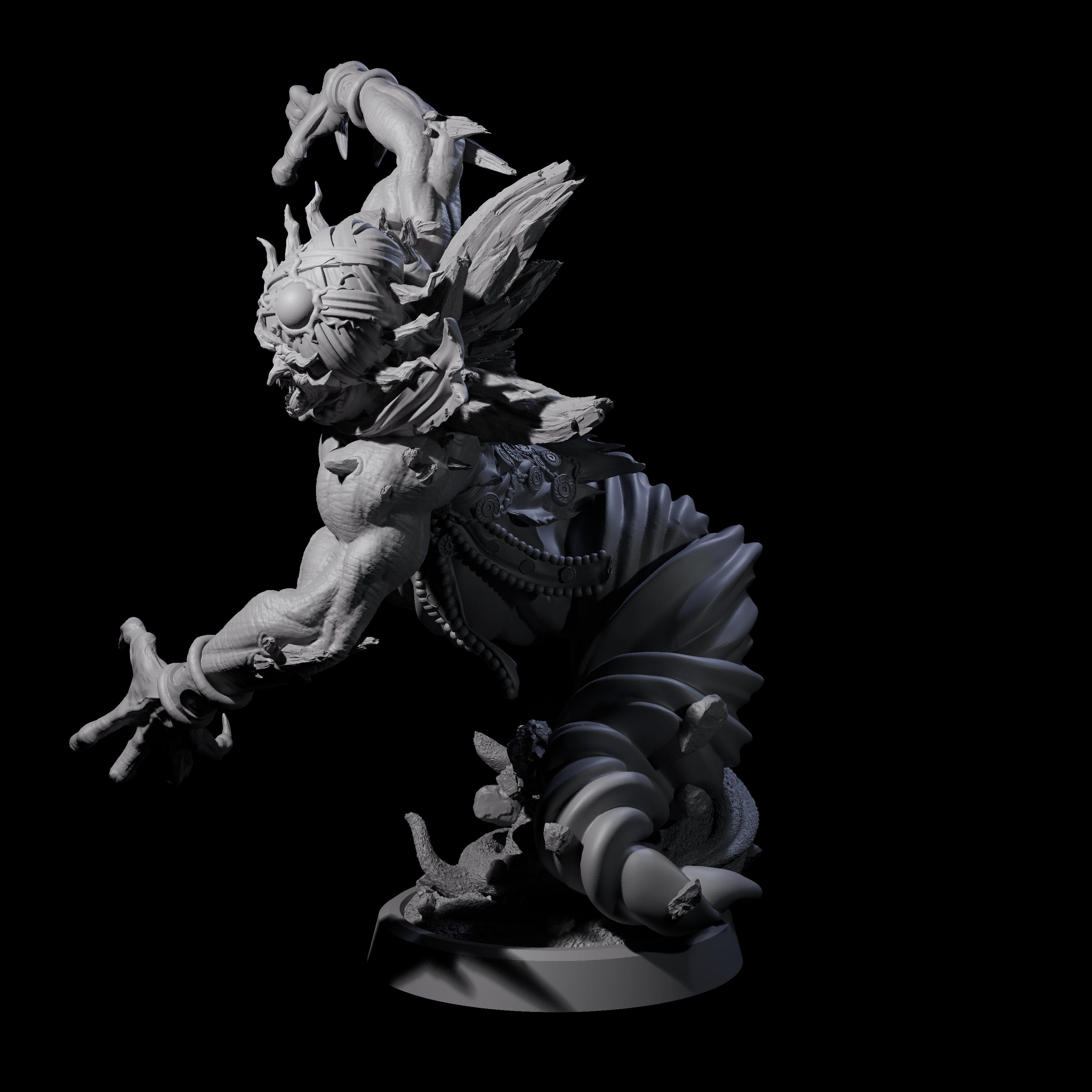 Swirling Efreeti D Miniature for Dungeons and Dragons, Pathfinder or other TTRPGs