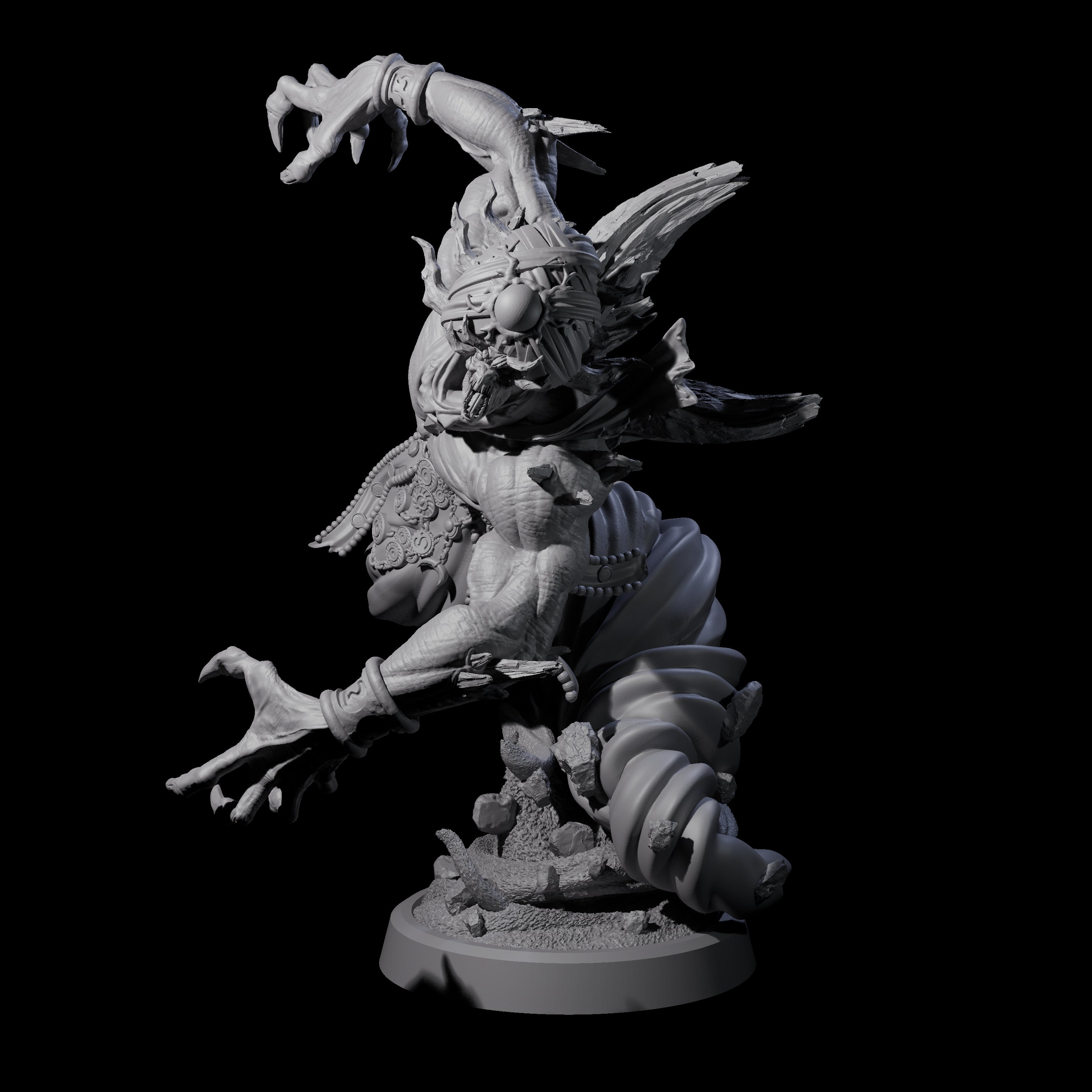 Swirling Efreeti D Miniature for Dungeons and Dragons, Pathfinder or other TTRPGs