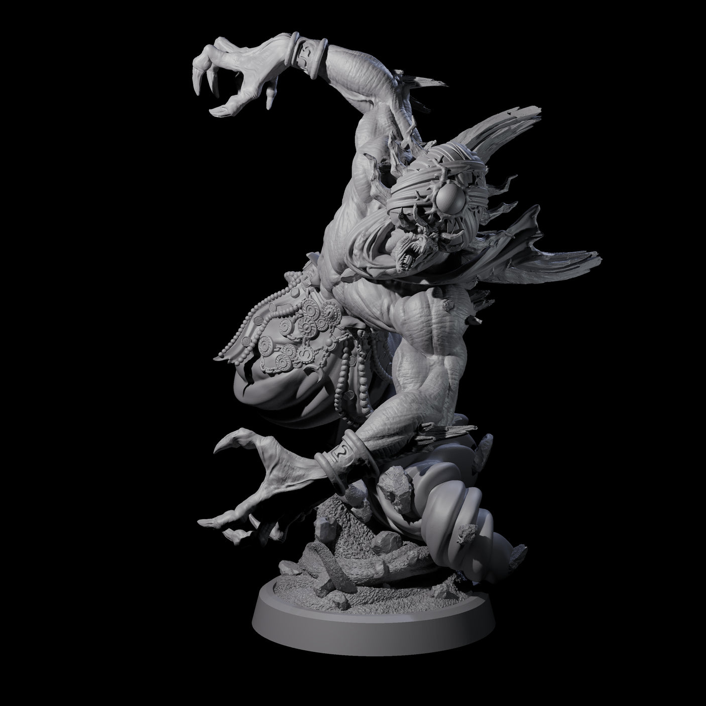 Swirling Efreeti D Miniature for Dungeons and Dragons, Pathfinder or other TTRPGs