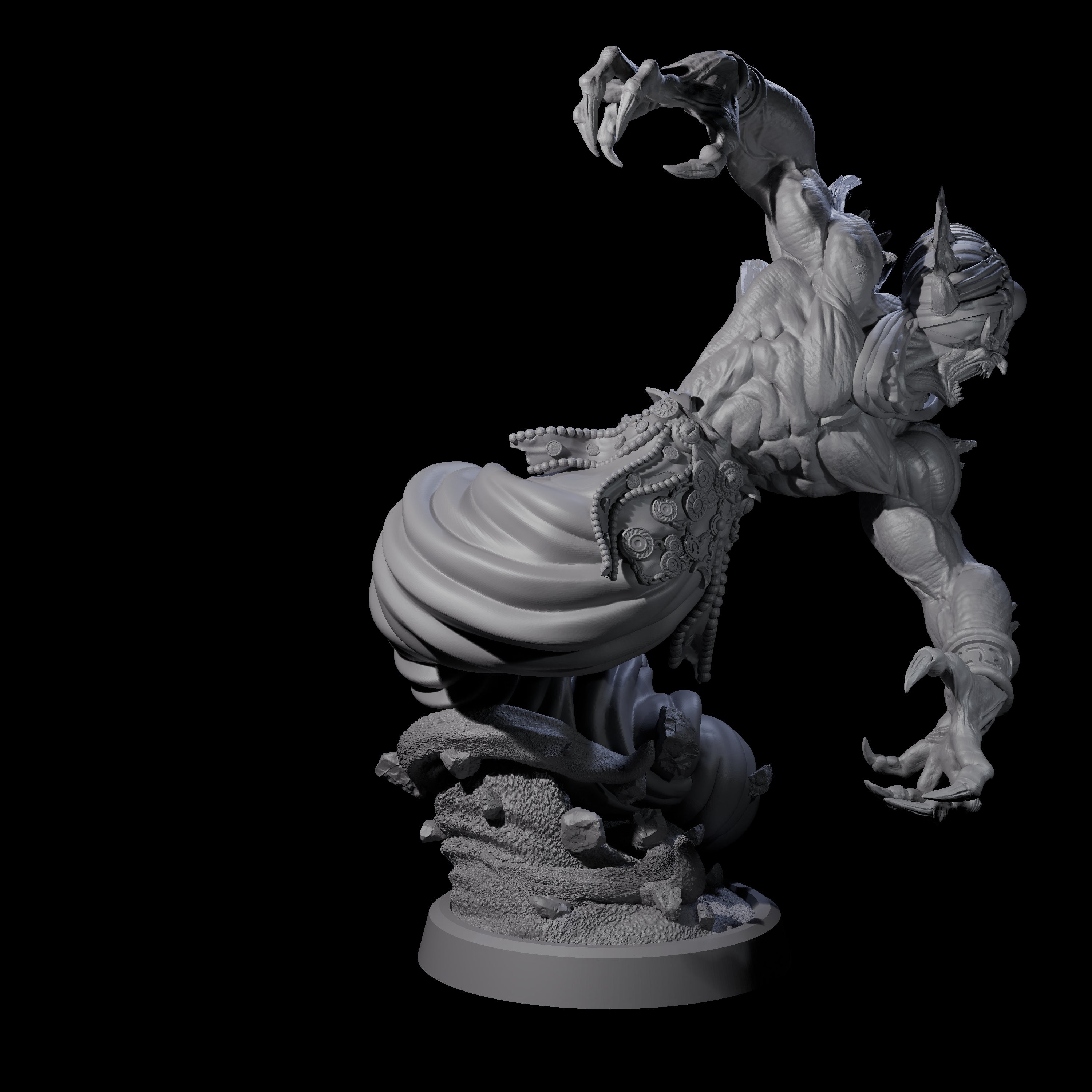 Swirling Efreeti D Miniature for Dungeons and Dragons, Pathfinder or other TTRPGs