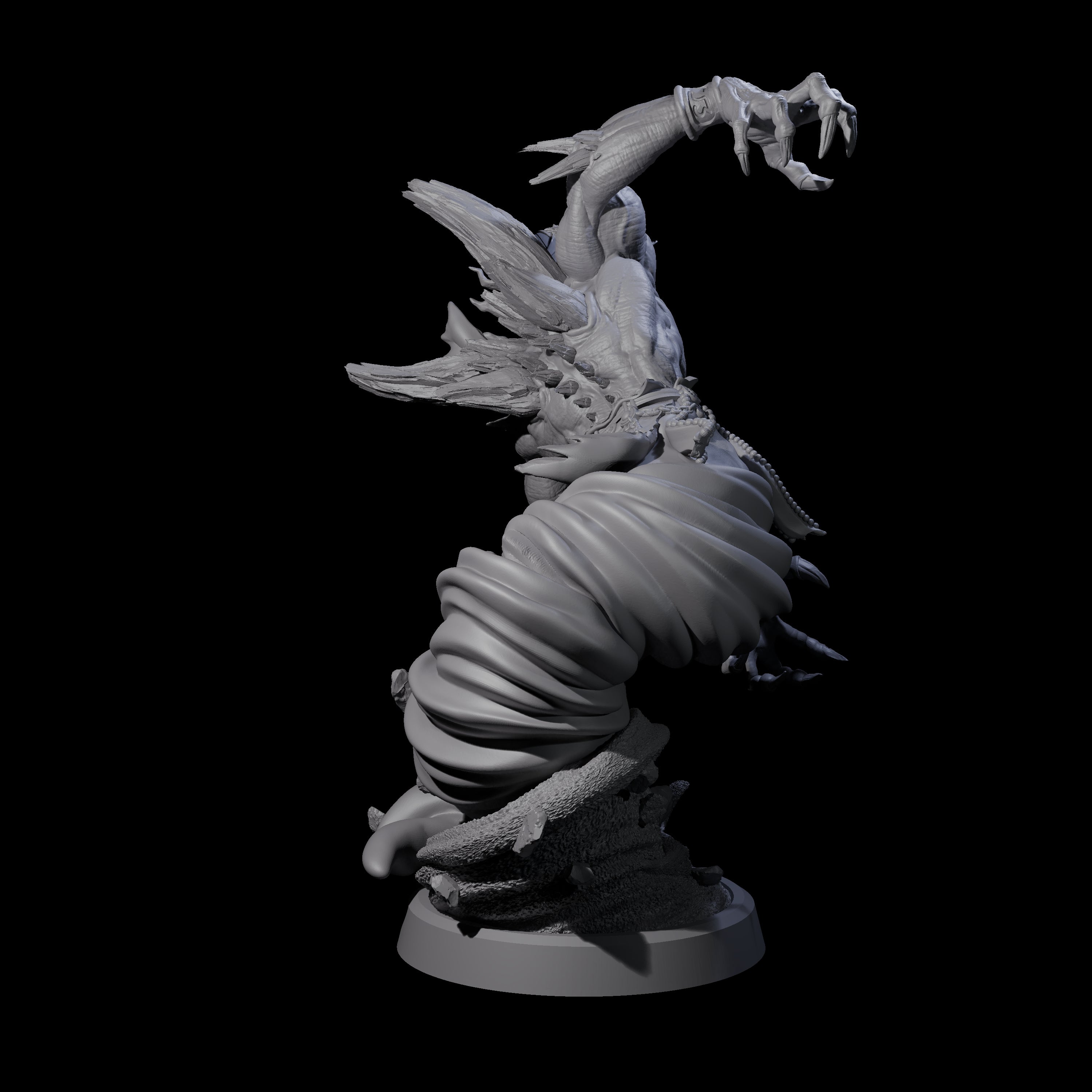 Swirling Efreeti D Miniature for Dungeons and Dragons, Pathfinder or other TTRPGs