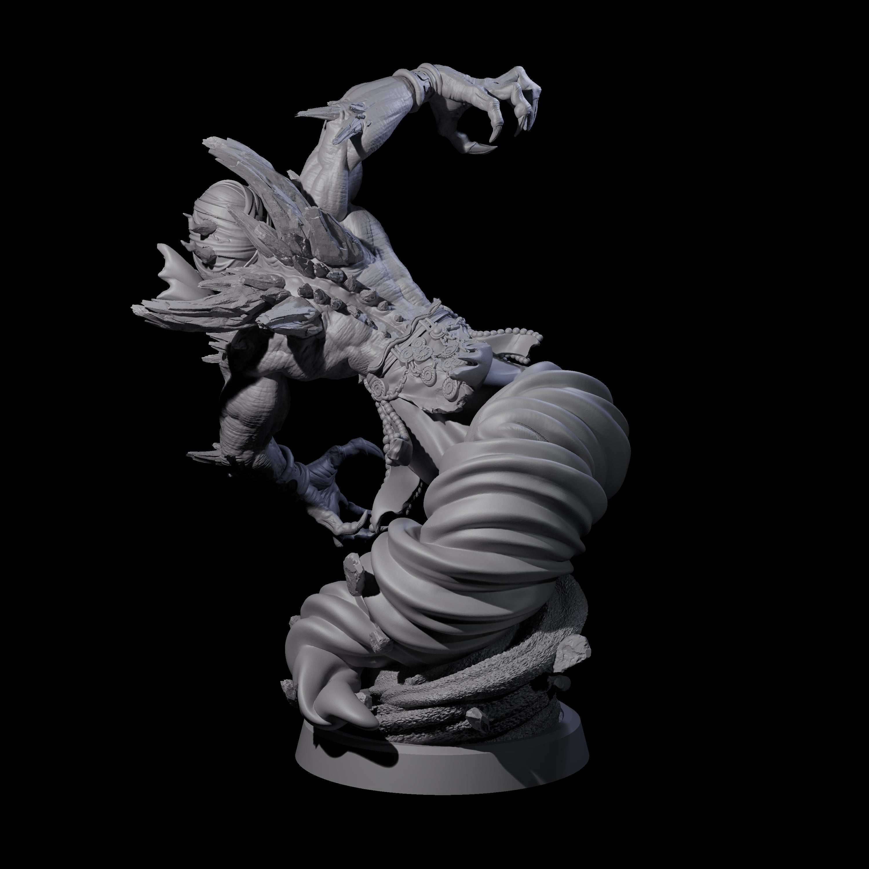 Swirling Efreeti D Miniature for Dungeons and Dragons, Pathfinder or other TTRPGs