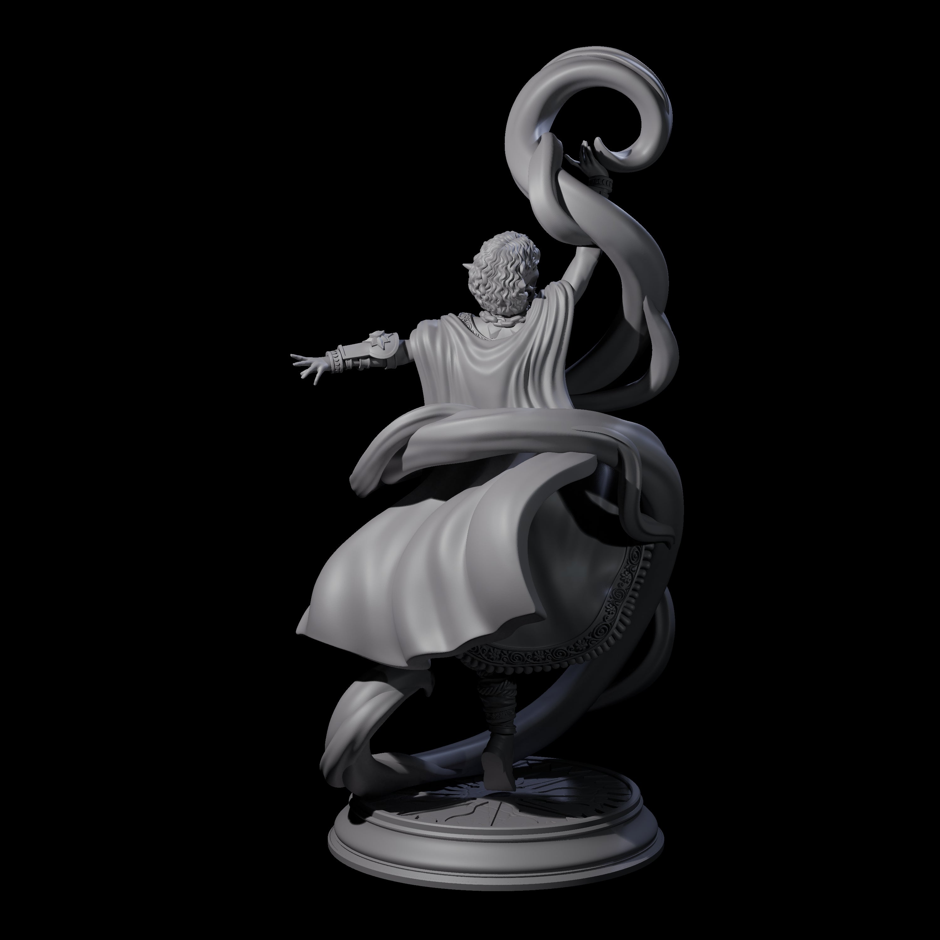 Swirling Elf Sorceress Miniature for Dungeons and Dragons, Pathfinder or other TTRPGs