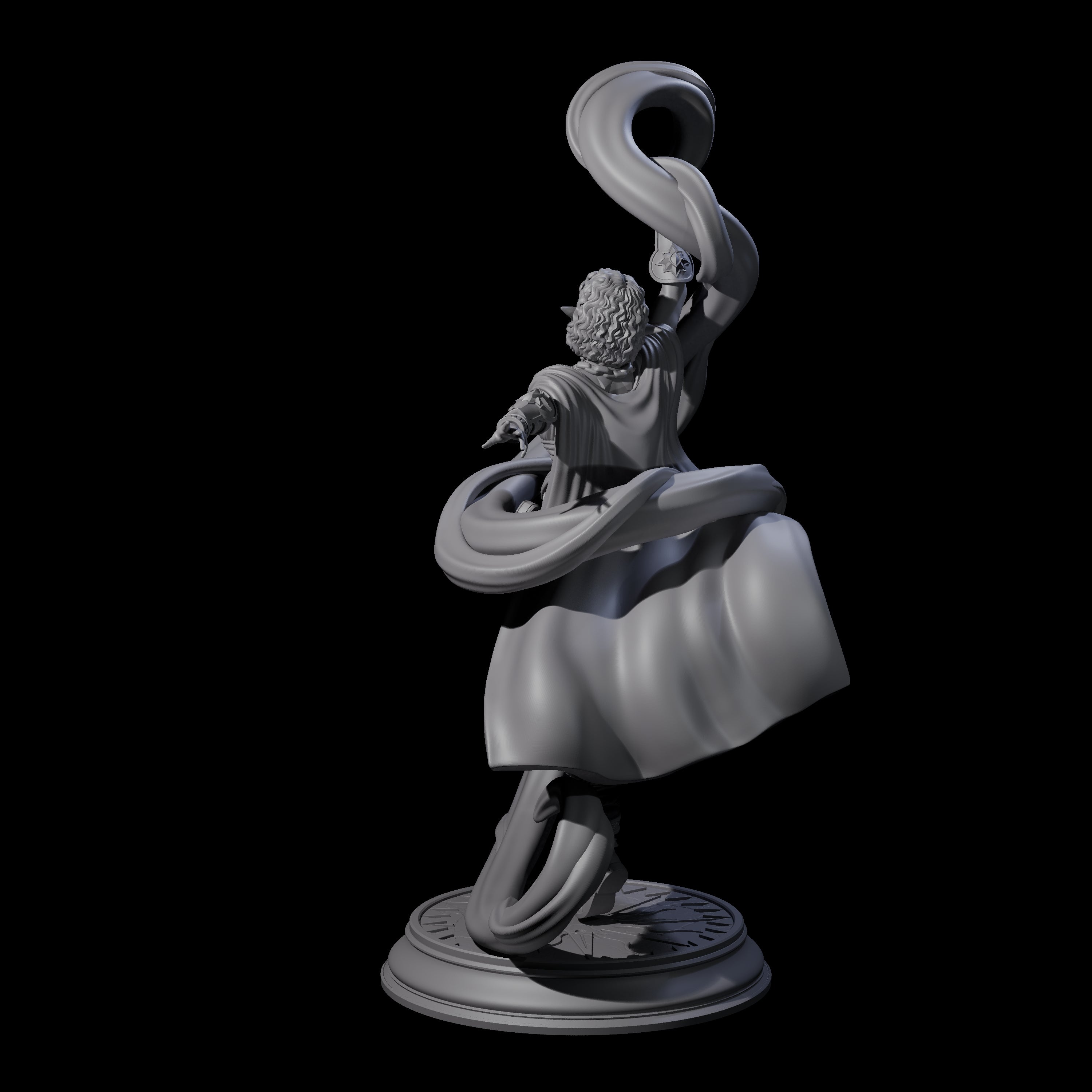 Swirling Elf Sorceress Miniature for Dungeons and Dragons, Pathfinder or other TTRPGs