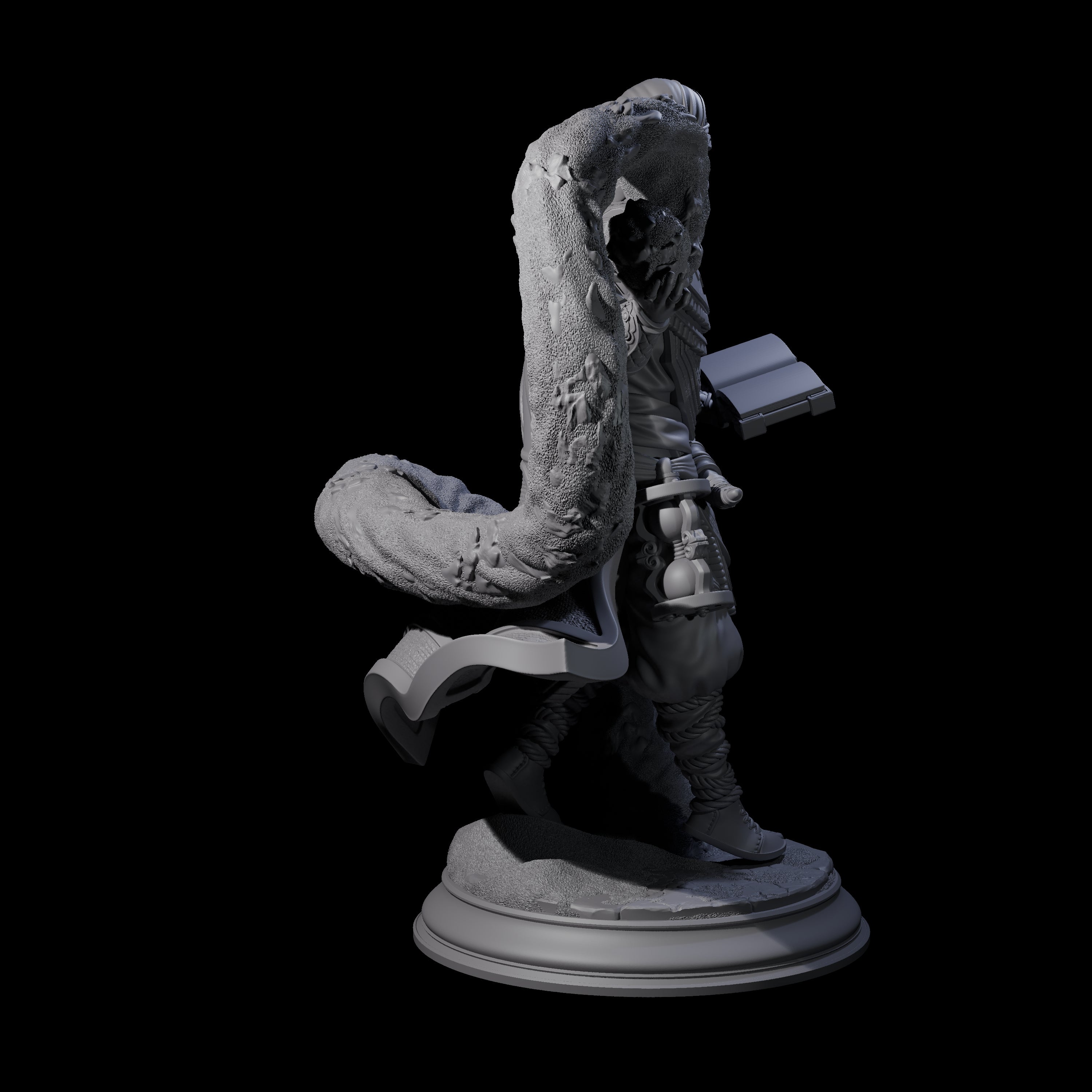 Swirling Human Serpent Cultist Miniature for Dungeons and Dragons, Pathfinder or other TTRPGs