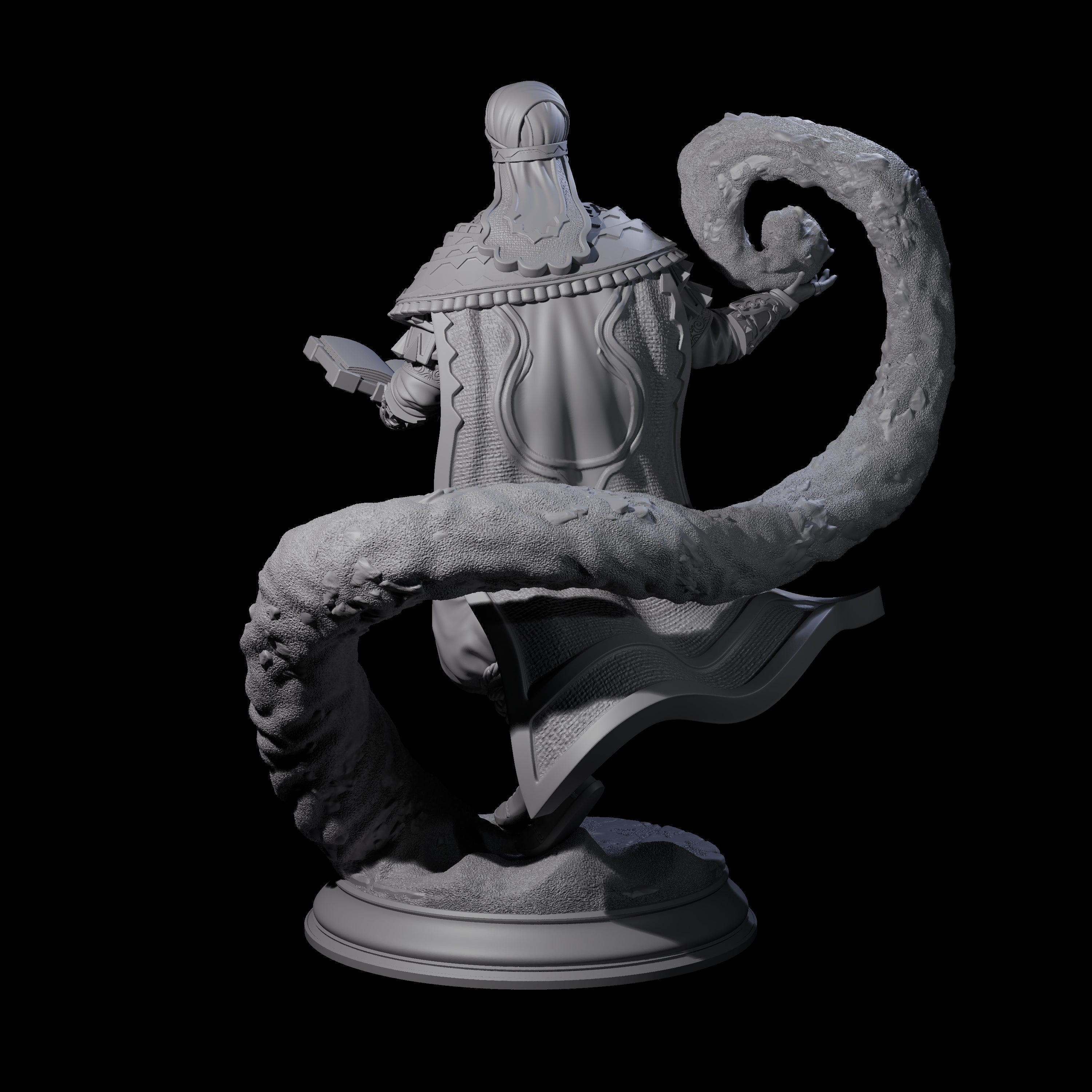 Swirling Human Serpent Cultist Miniature for Dungeons and Dragons, Pathfinder or other TTRPGs