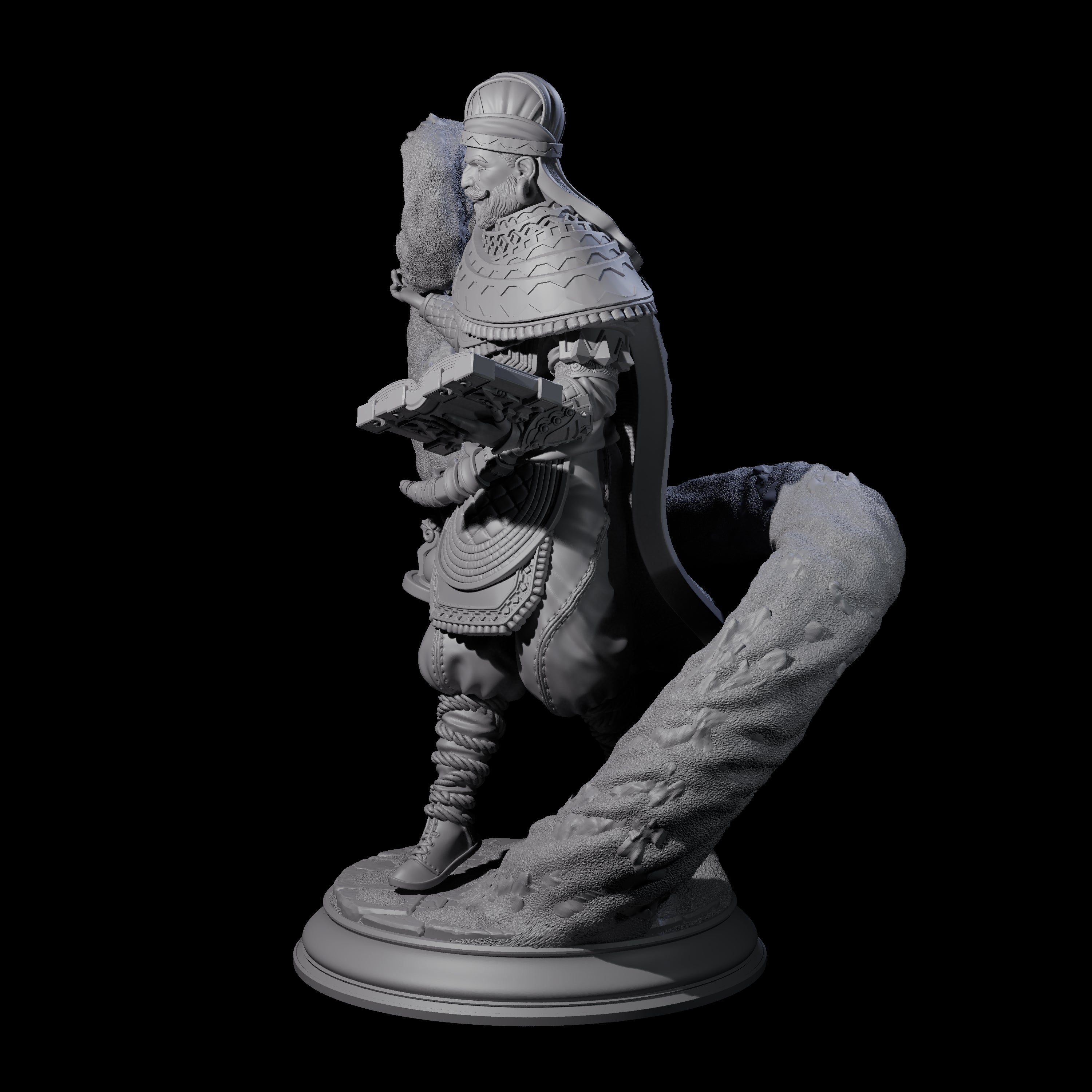 Swirling Human Serpent Cultist Miniature for Dungeons and Dragons, Pathfinder or other TTRPGs