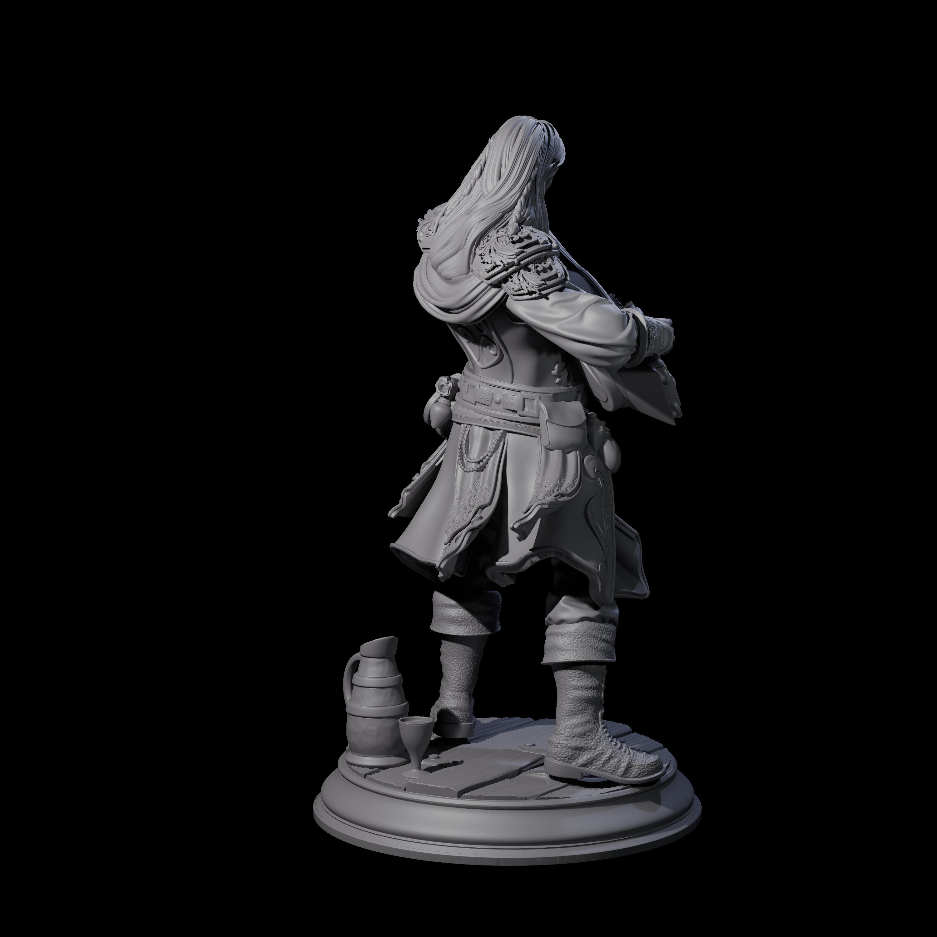 Swooning Elf Bard Miniature for Dungeons and Dragons, Pathfinder or other TTRPGs
