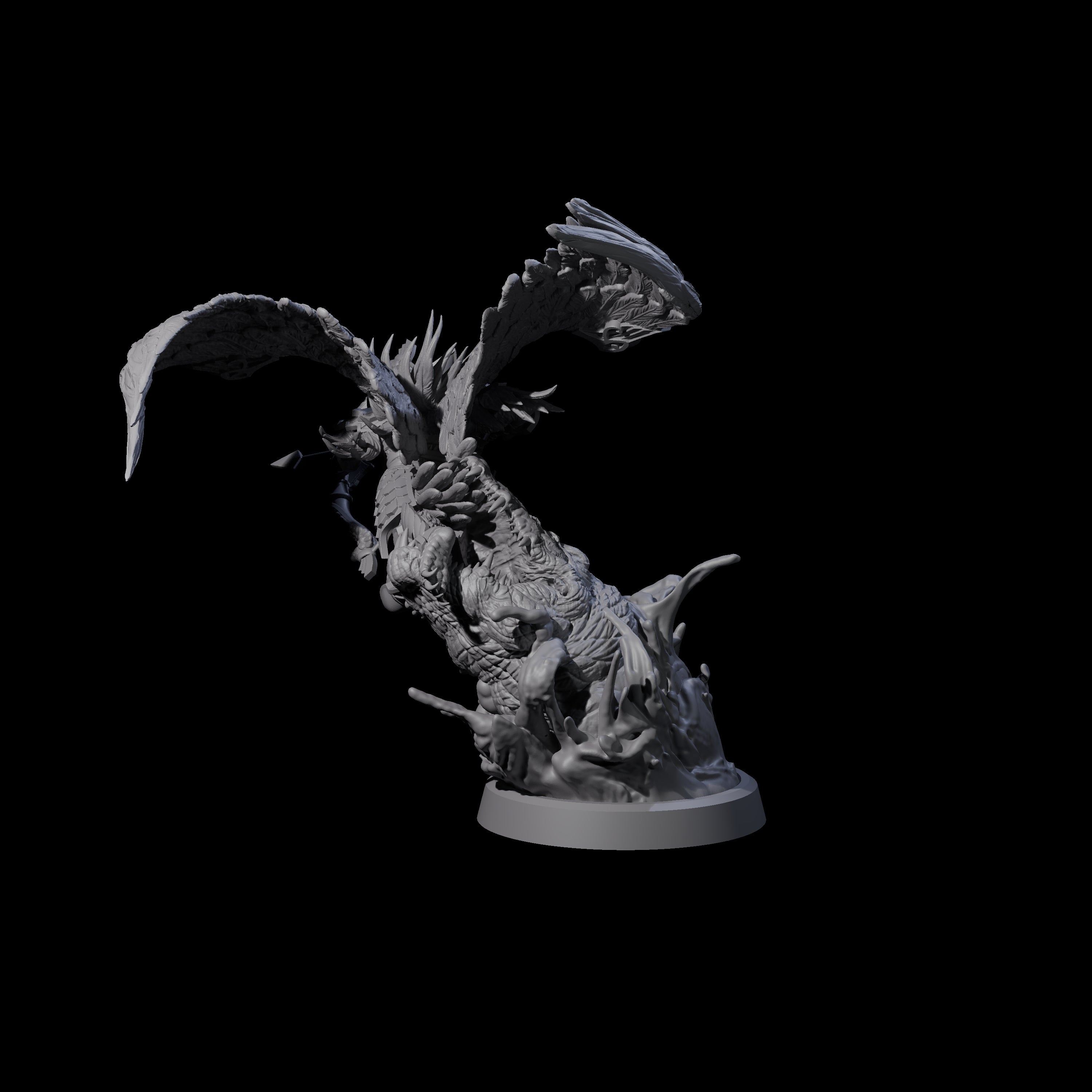 Swooping Aarakocra Archer Miniature for Dungeons and Dragons, Pathfinder or other TTRPGs