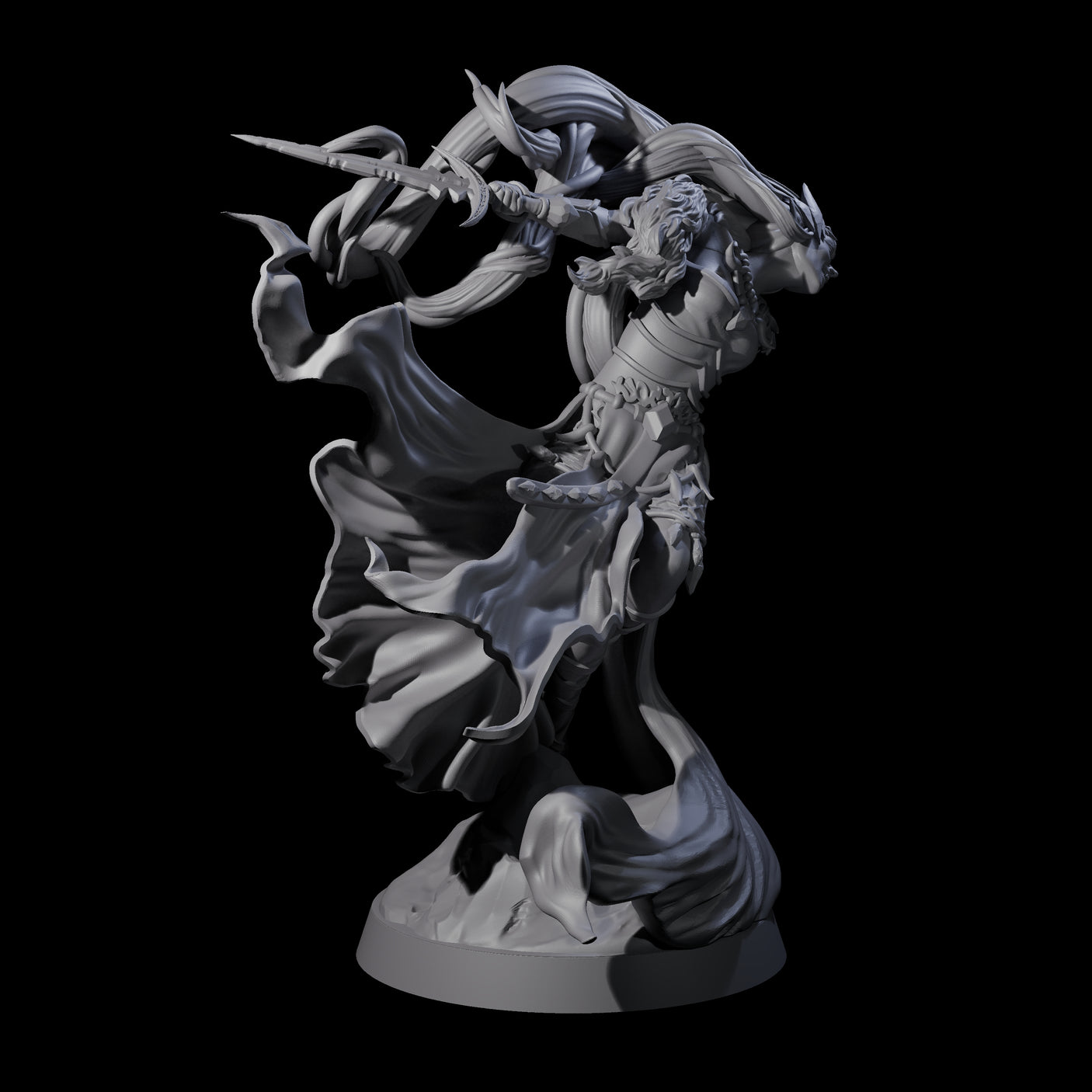 Swooping Banshee Queen Miniature for Dungeons and Dragons, Pathfinder or other TTRPGs