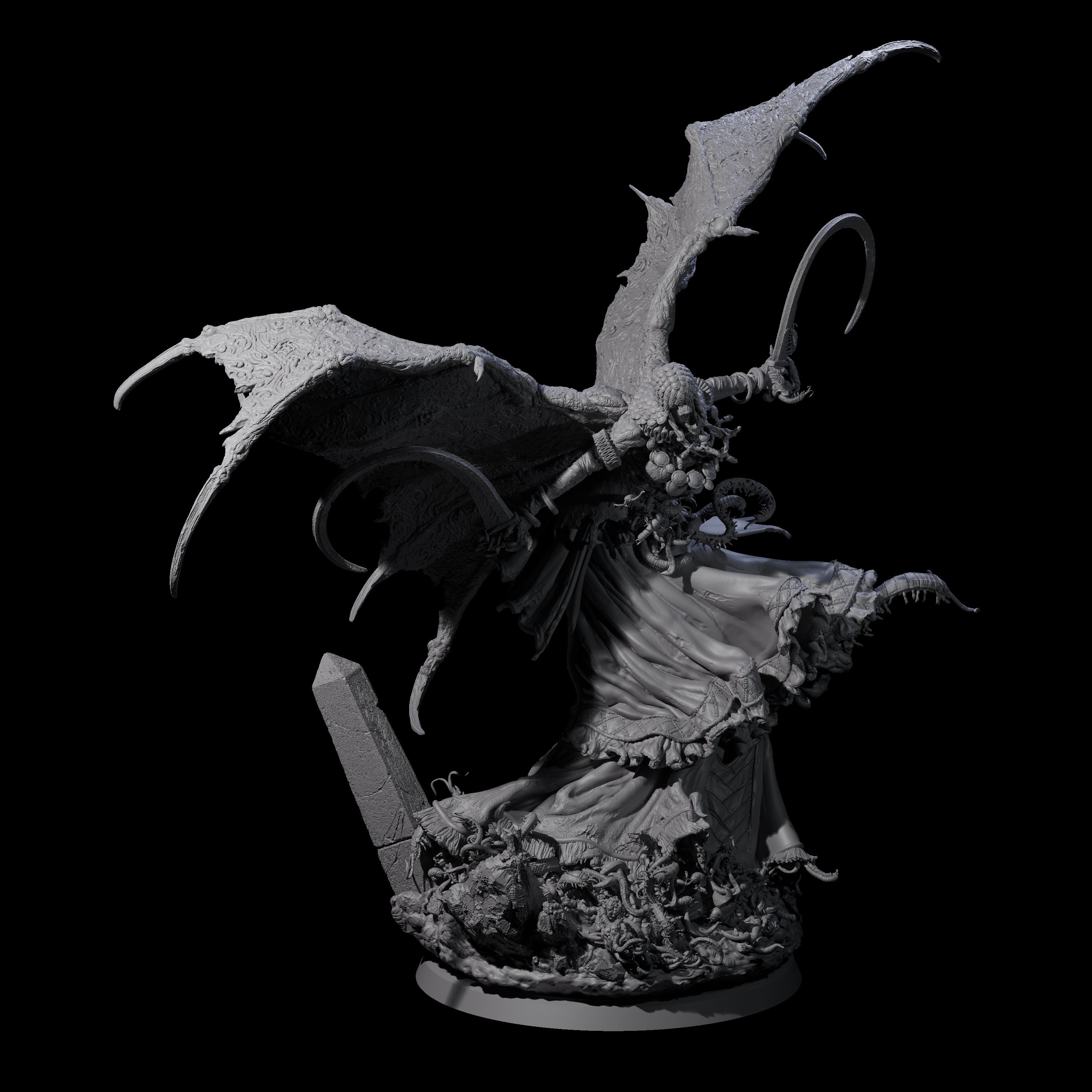 Swooping Battle Banshee Miniature for Dungeons and Dragons, Pathfinder or other TTRPGs