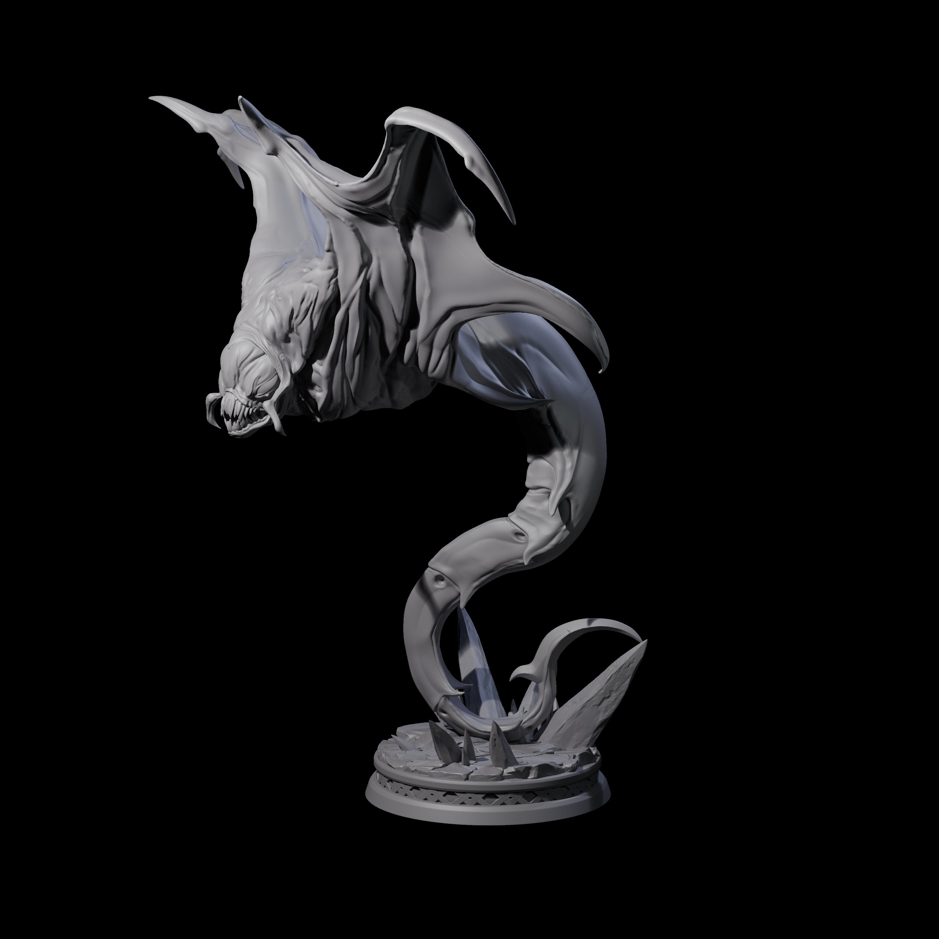 Swooping Cloaker A Miniature for Dungeons and Dragons, Pathfinder or other TTRPGs