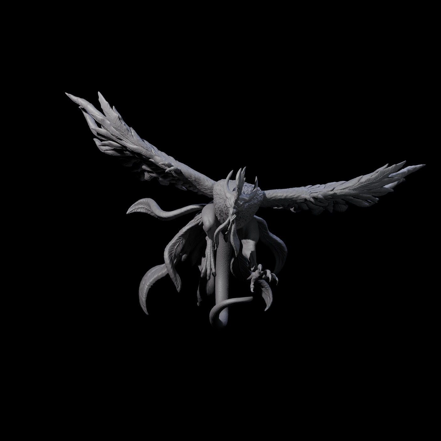 Swooping Cockatrice Miniature for Dungeons and Dragons, Pathfinder or other TTRPGs