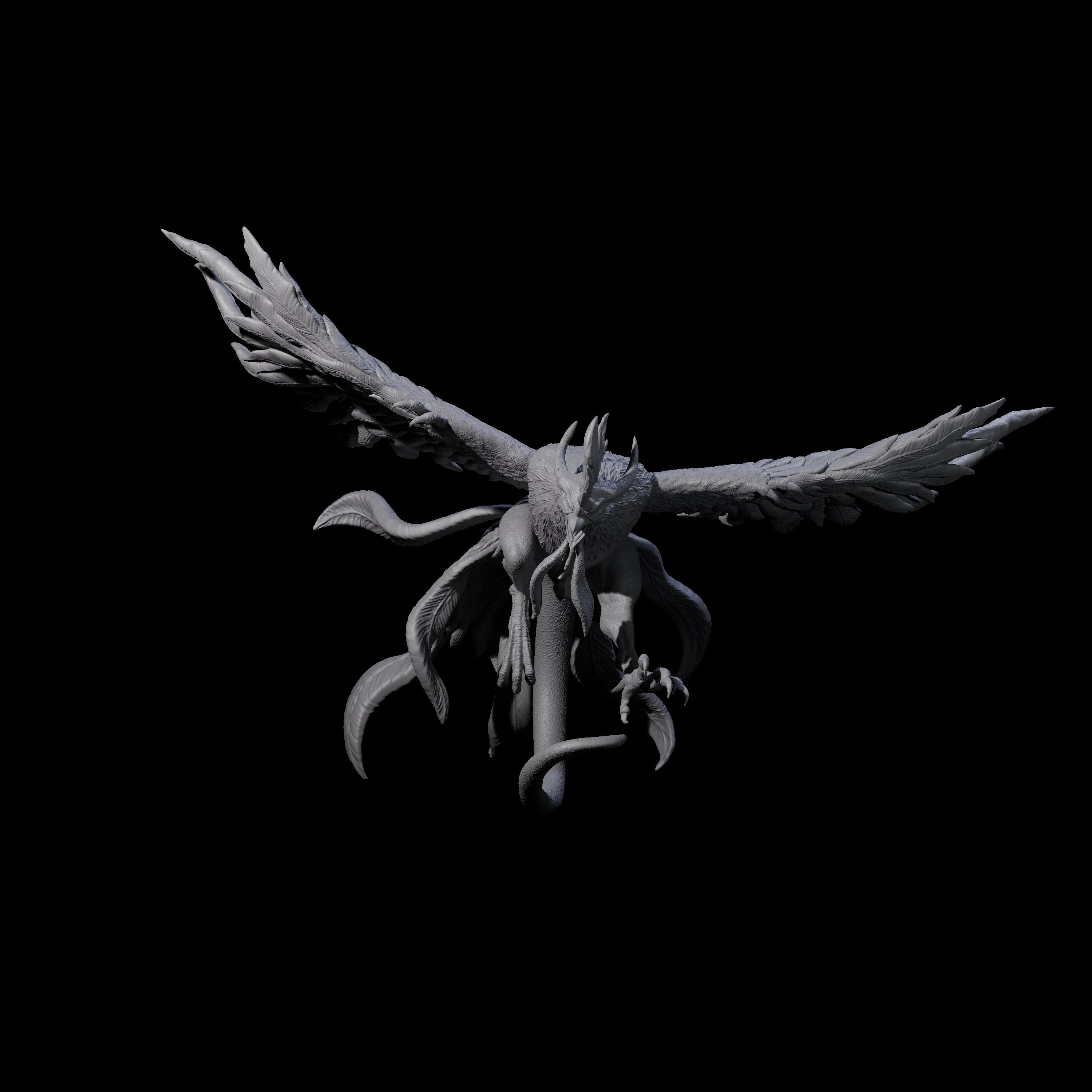 Swooping Cockatrice Miniature for Dungeons and Dragons, Pathfinder or other TTRPGs