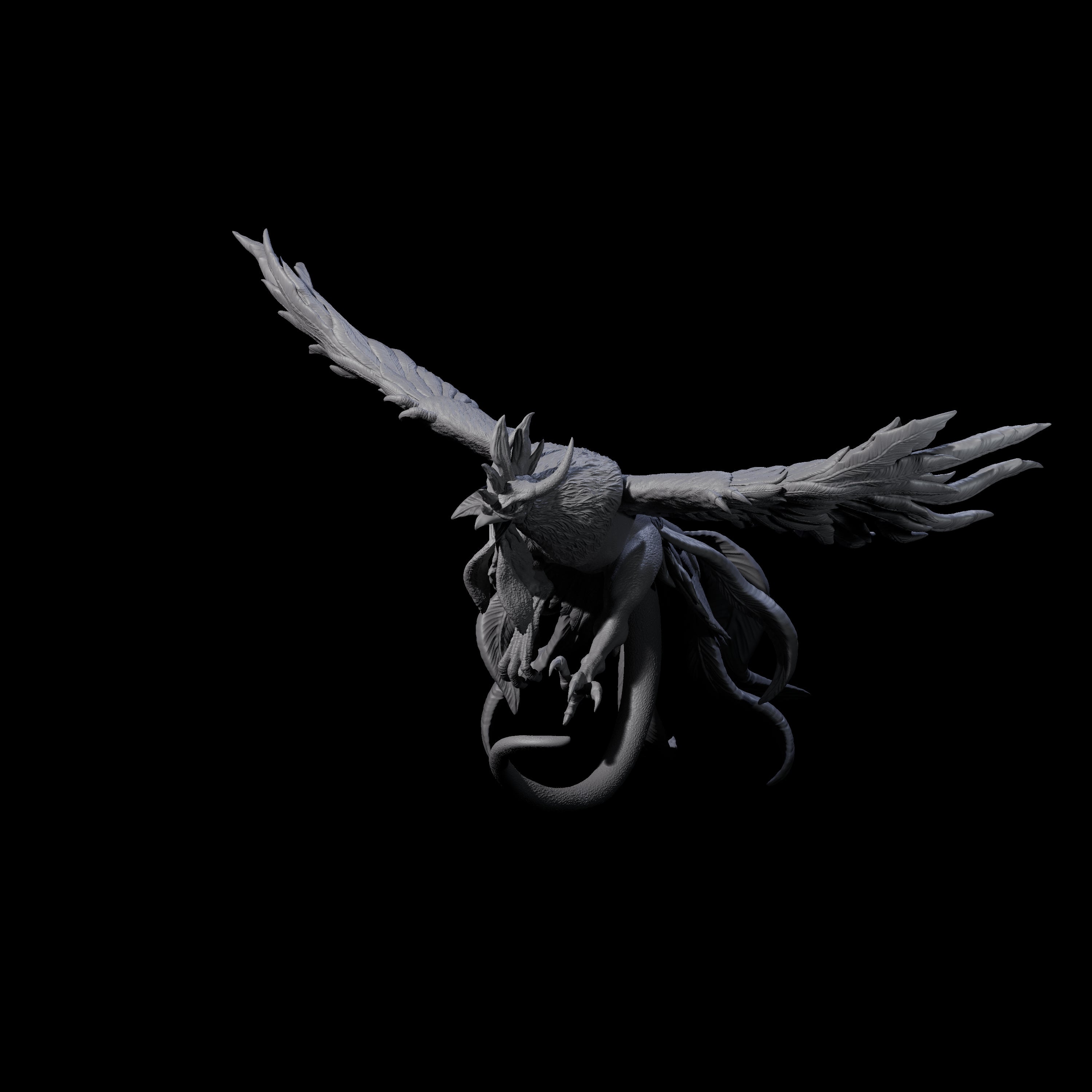 Swooping Cockatrice Miniature for Dungeons and Dragons, Pathfinder or other TTRPGs