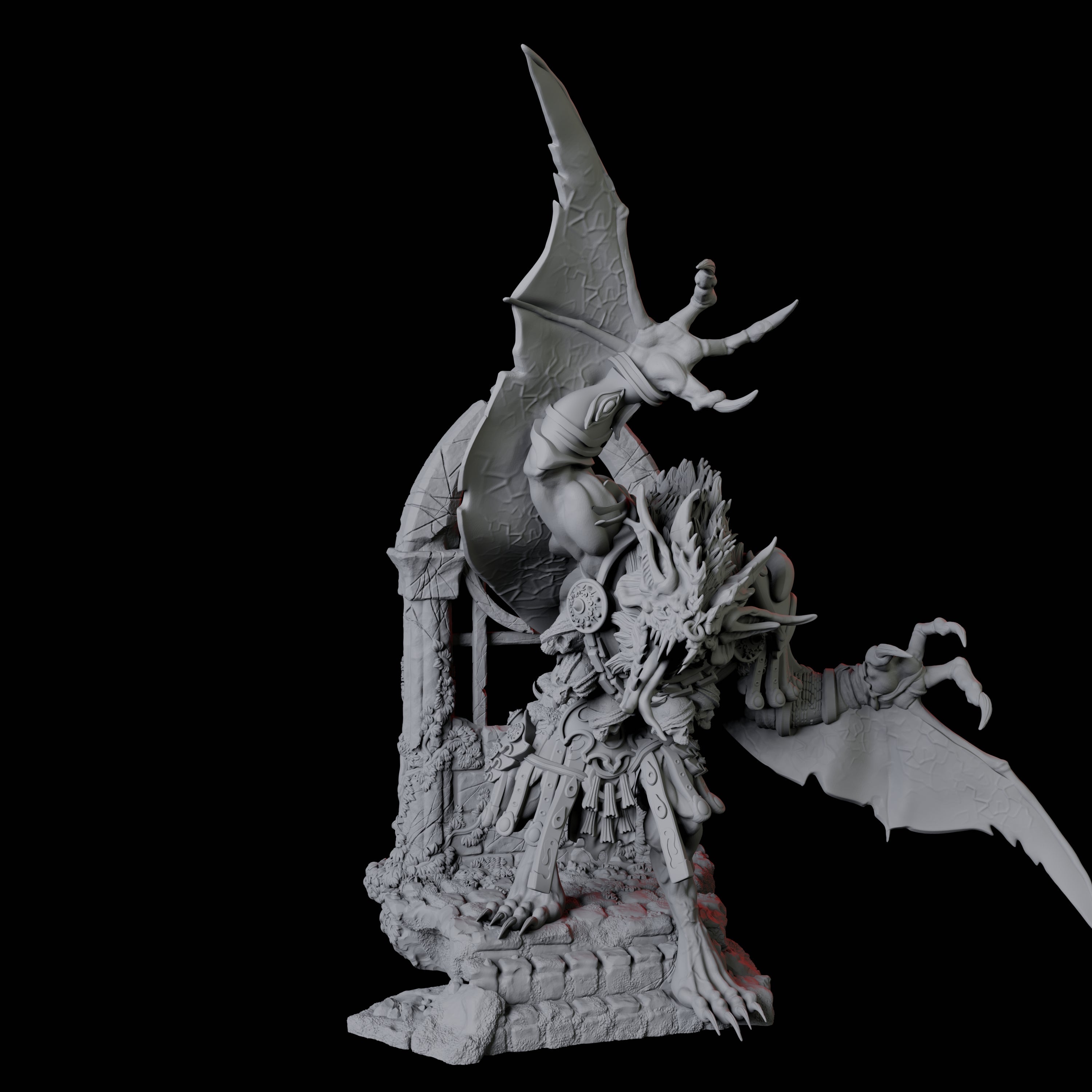 Swooping Dire Bat A Miniature for Dungeons and Dragons, Pathfinder or other TTRPGs