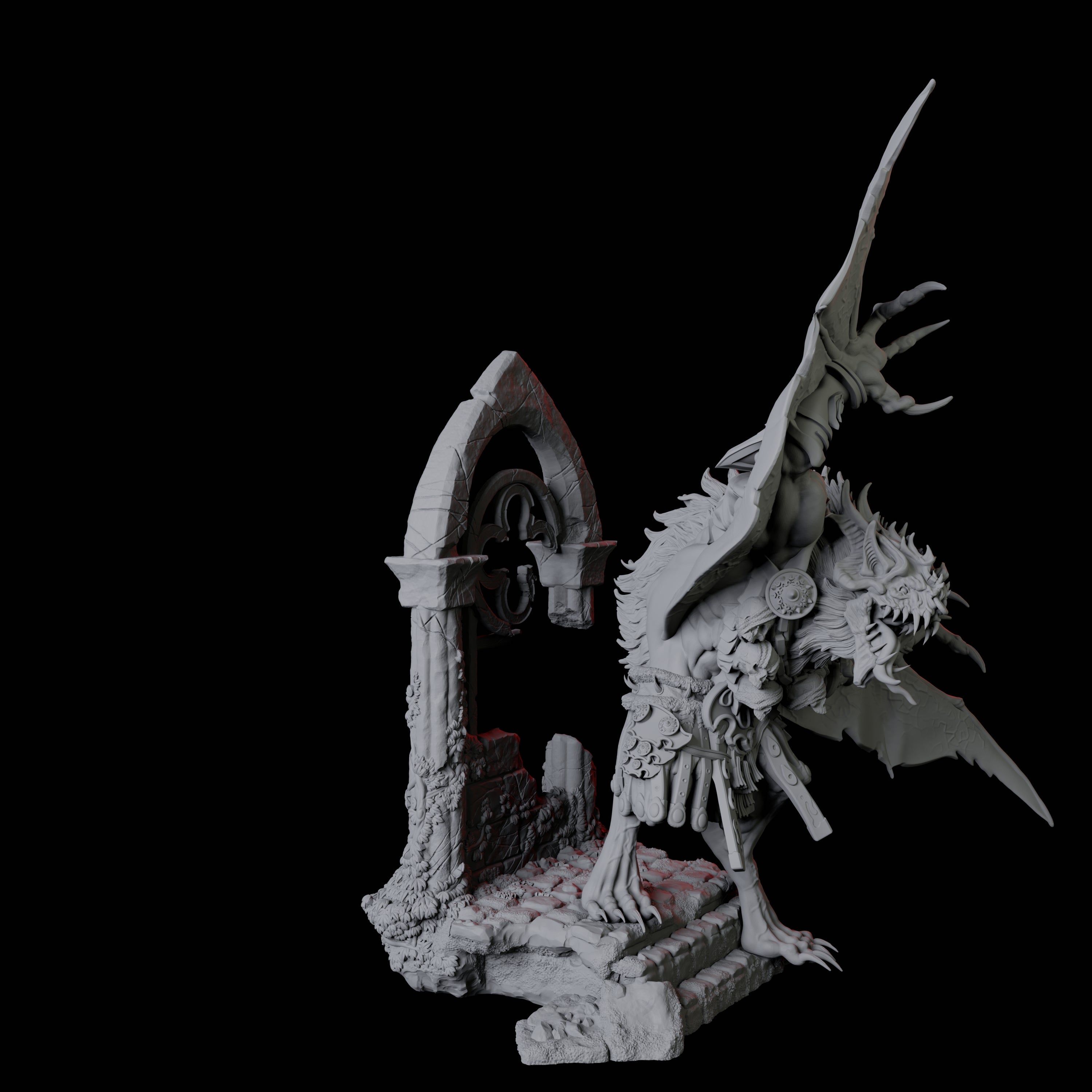 Swooping Dire Bat A Miniature for Dungeons and Dragons, Pathfinder or other TTRPGs