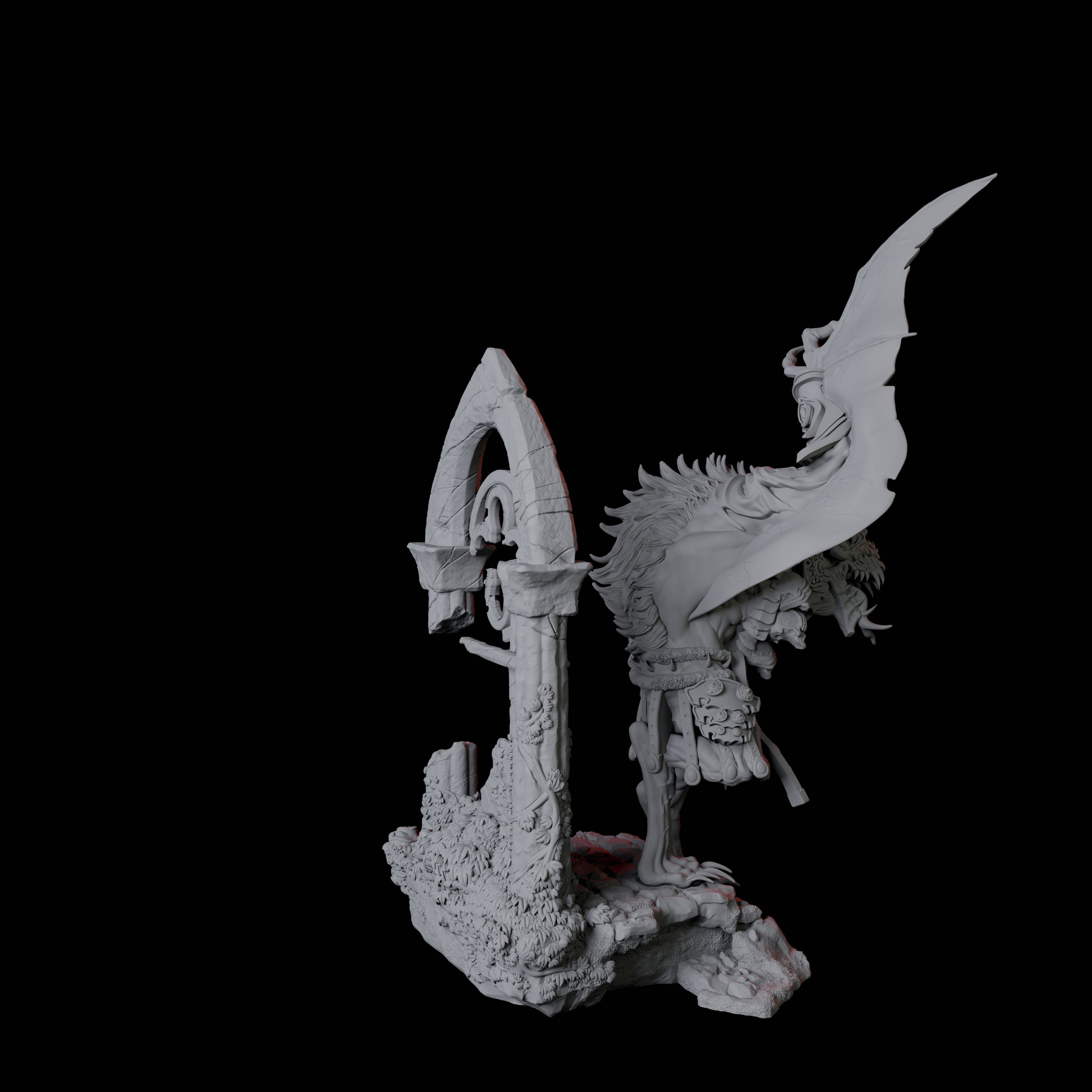 Swooping Dire Bat A Miniature for Dungeons and Dragons, Pathfinder or other TTRPGs