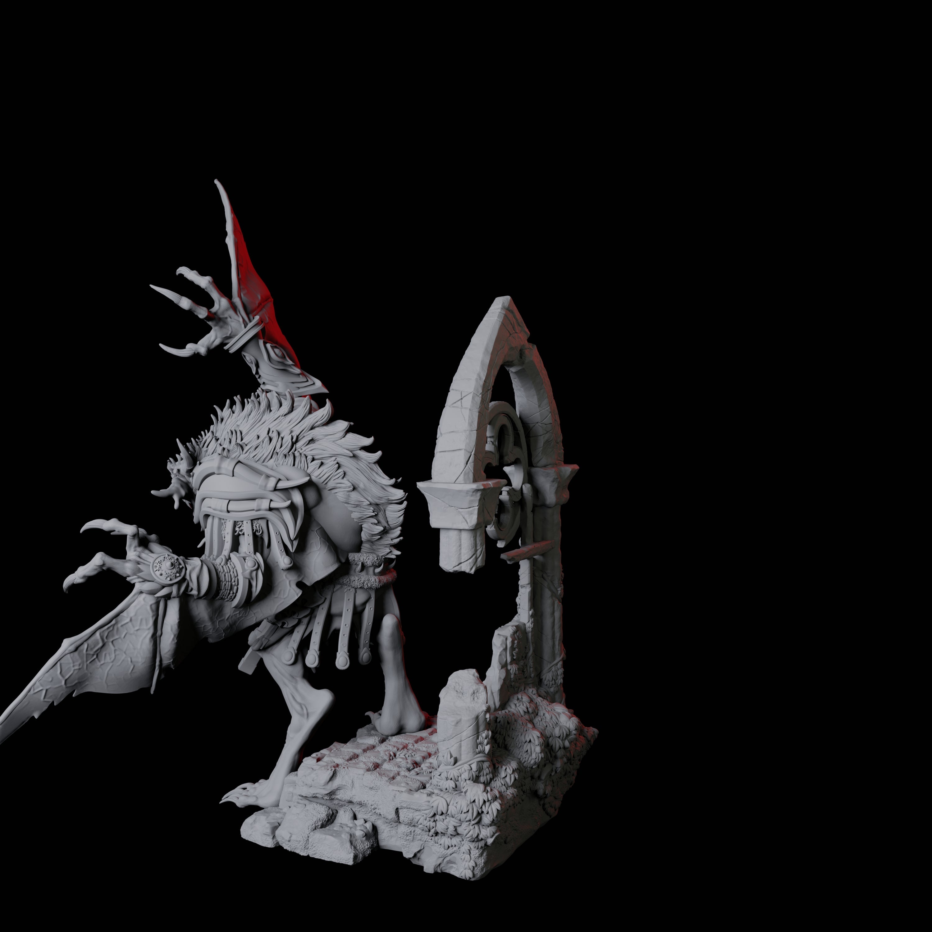 Swooping Dire Bat A Miniature for Dungeons and Dragons, Pathfinder or other TTRPGs