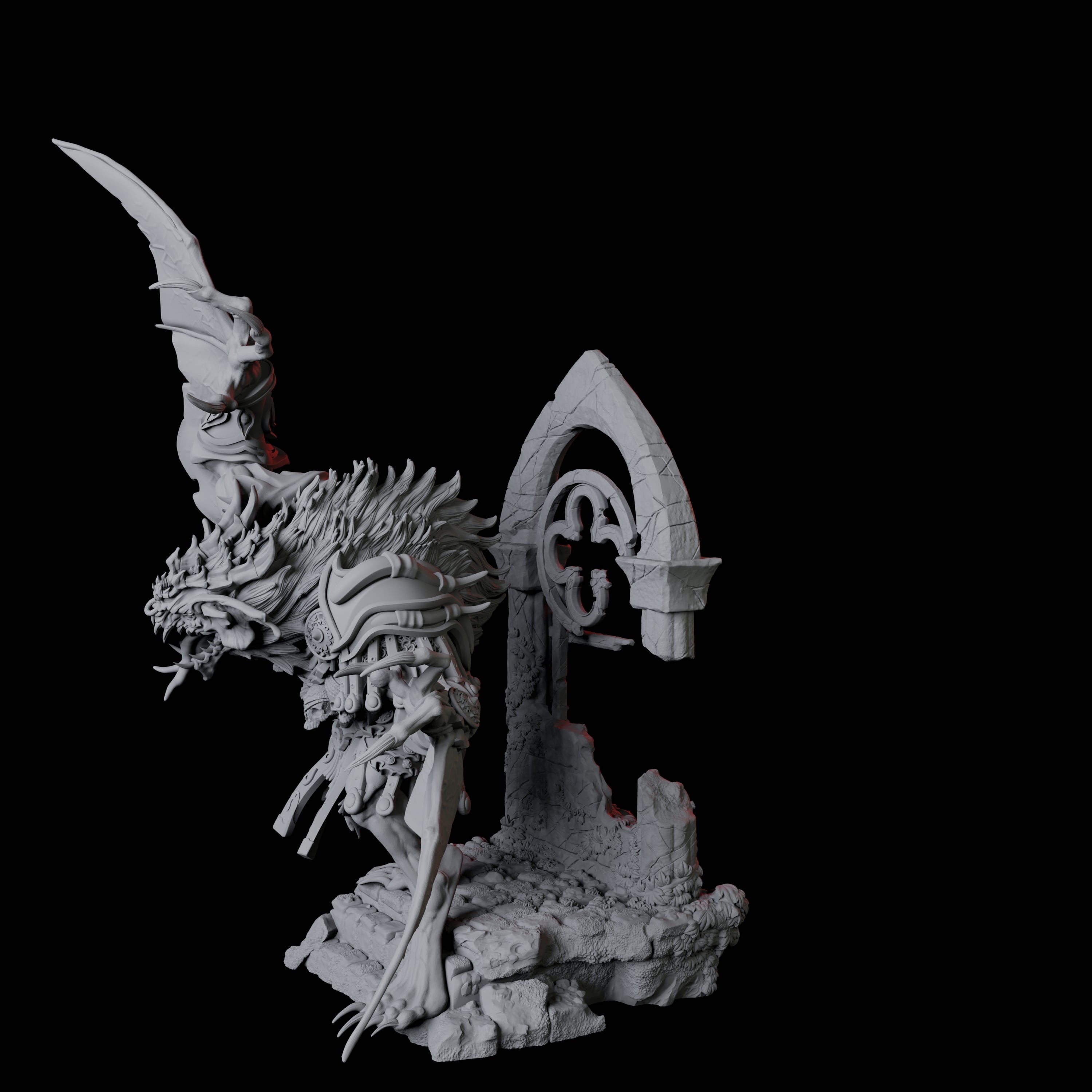 Swooping Dire Bat A Miniature for Dungeons and Dragons, Pathfinder or other TTRPGs