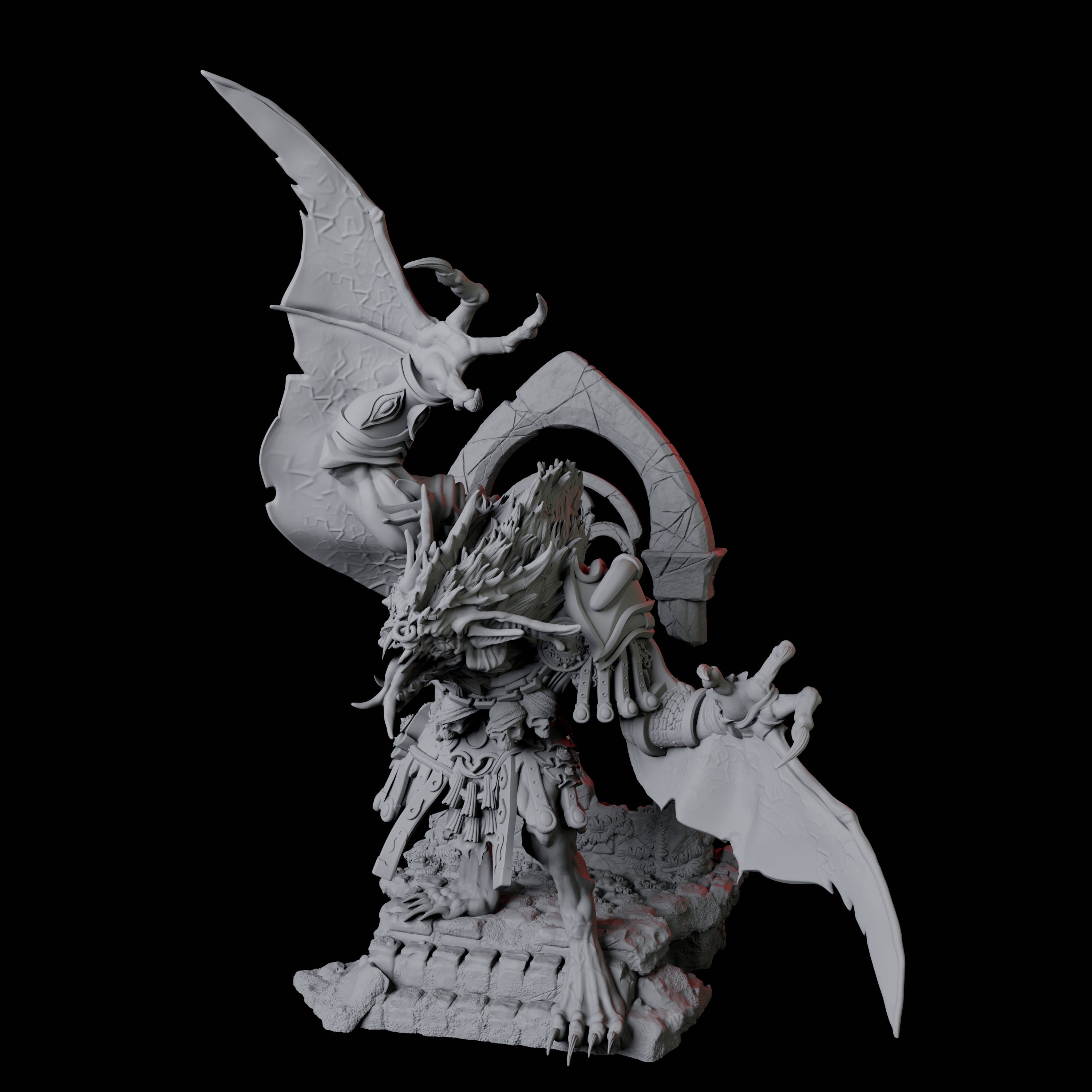 Swooping Dire Bat A Miniature for Dungeons and Dragons, Pathfinder or other TTRPGs