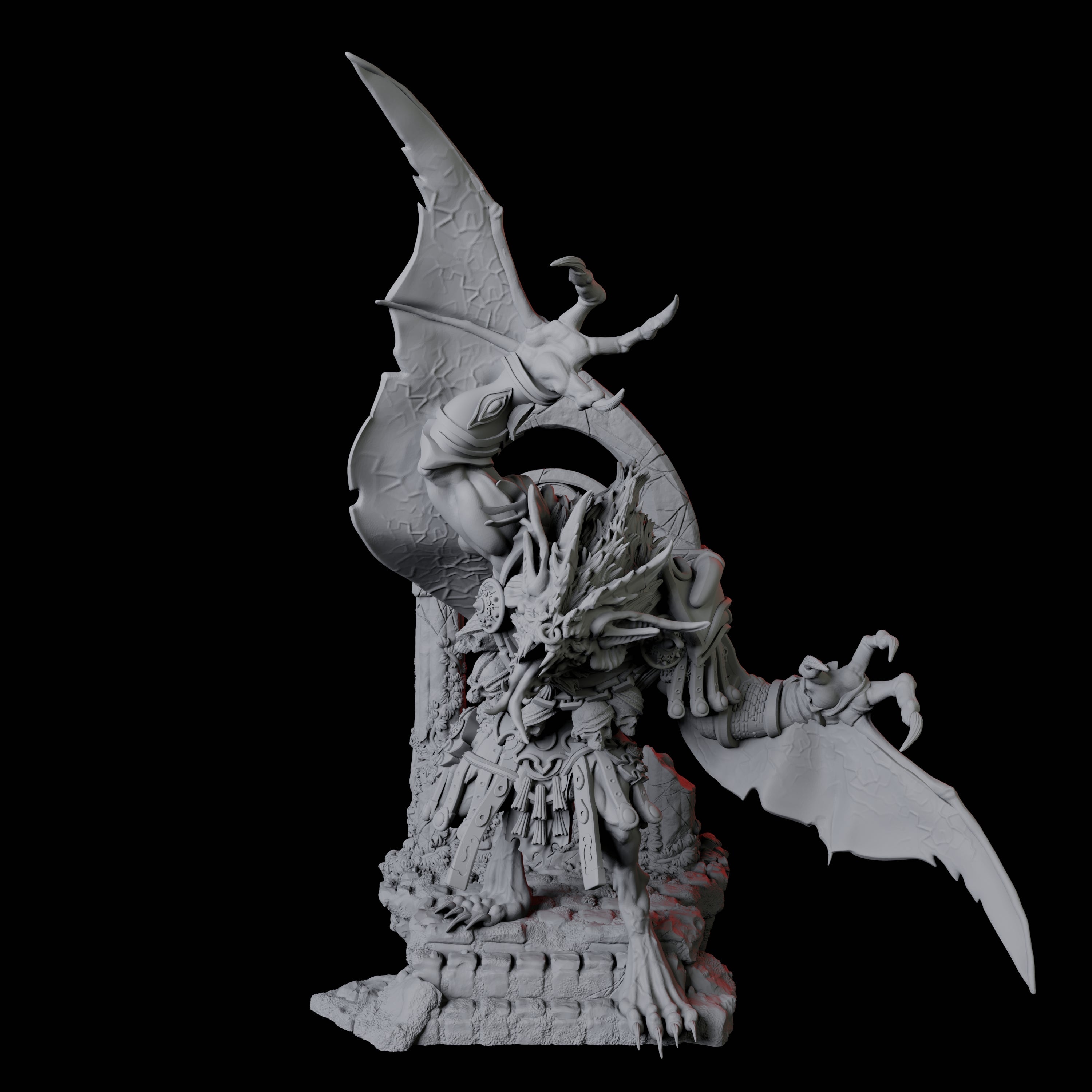 Swooping Dire Bat A Miniature for Dungeons and Dragons, Pathfinder or other TTRPGs