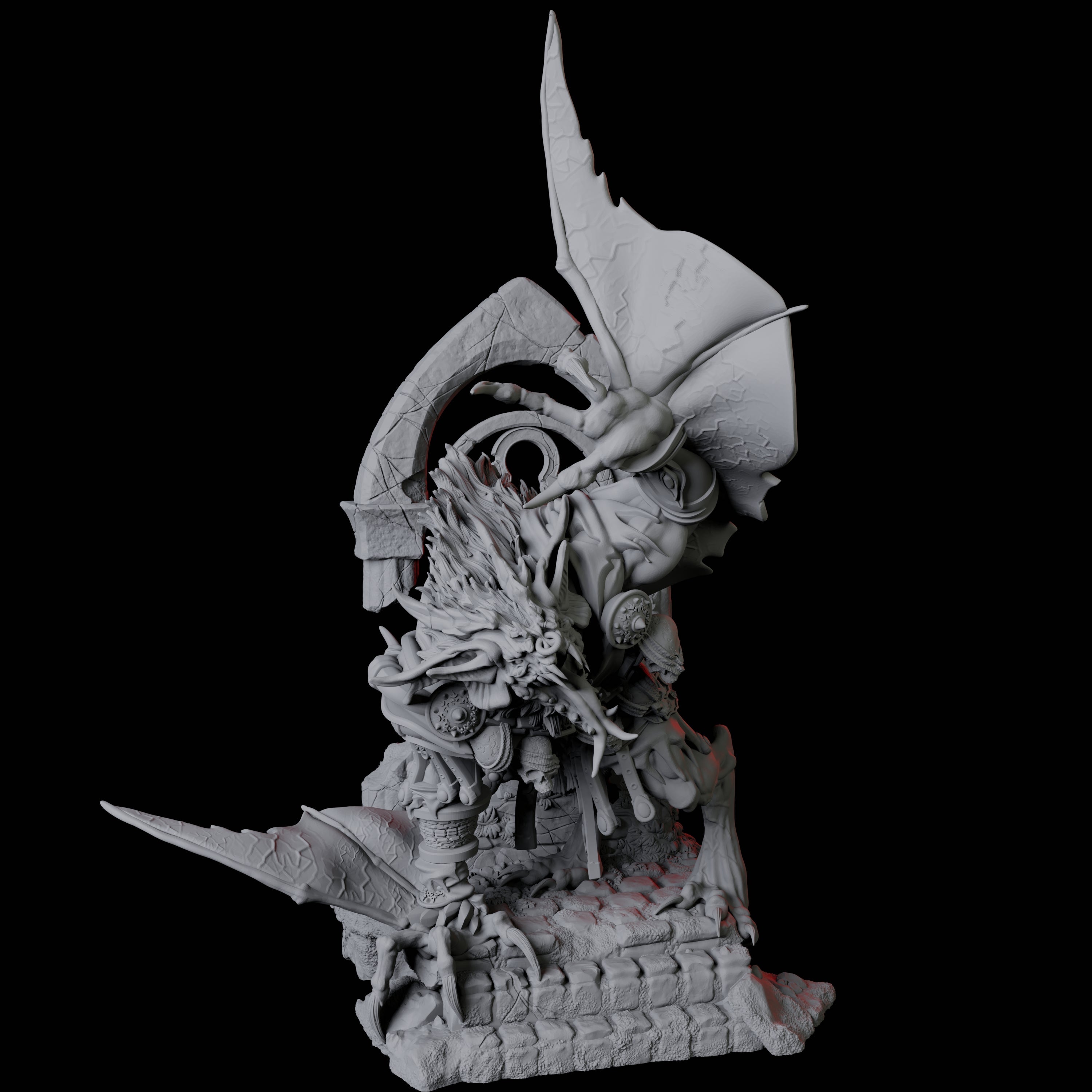 Swooping Dire Bat B Miniature for Dungeons and Dragons, Pathfinder or other TTRPGs