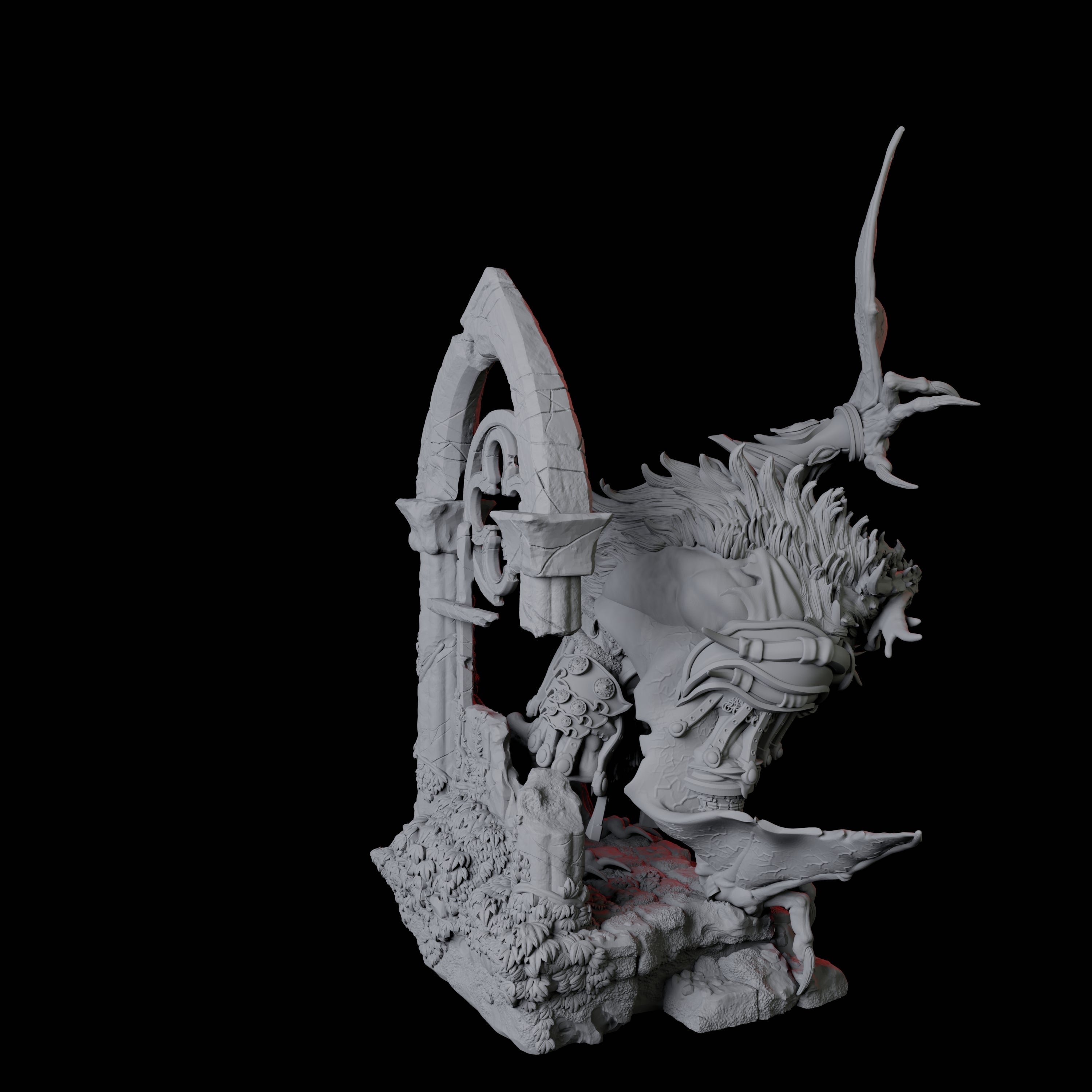 Swooping Dire Bat B Miniature for Dungeons and Dragons, Pathfinder or other TTRPGs