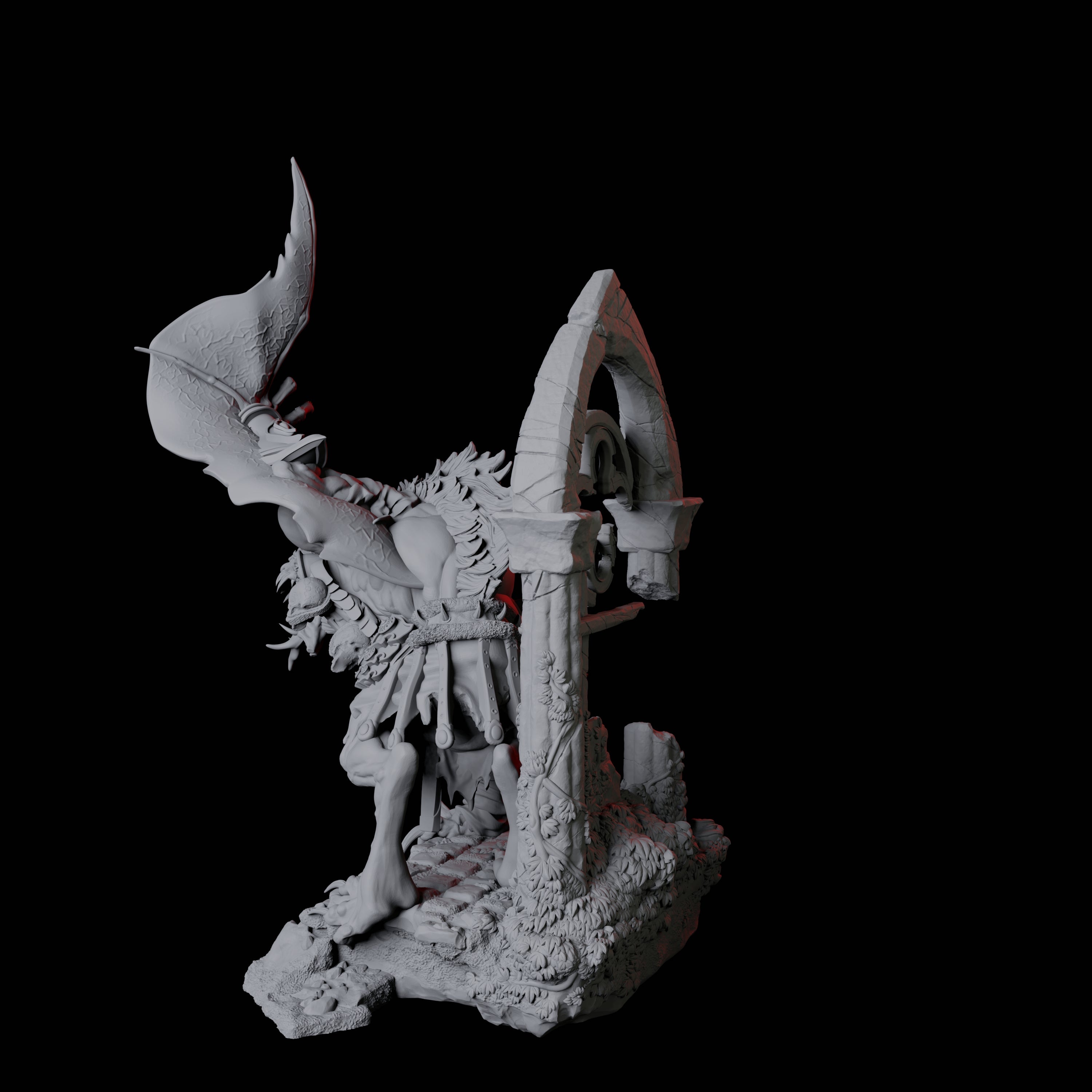 Swooping Dire Bat B Miniature for Dungeons and Dragons, Pathfinder or other TTRPGs