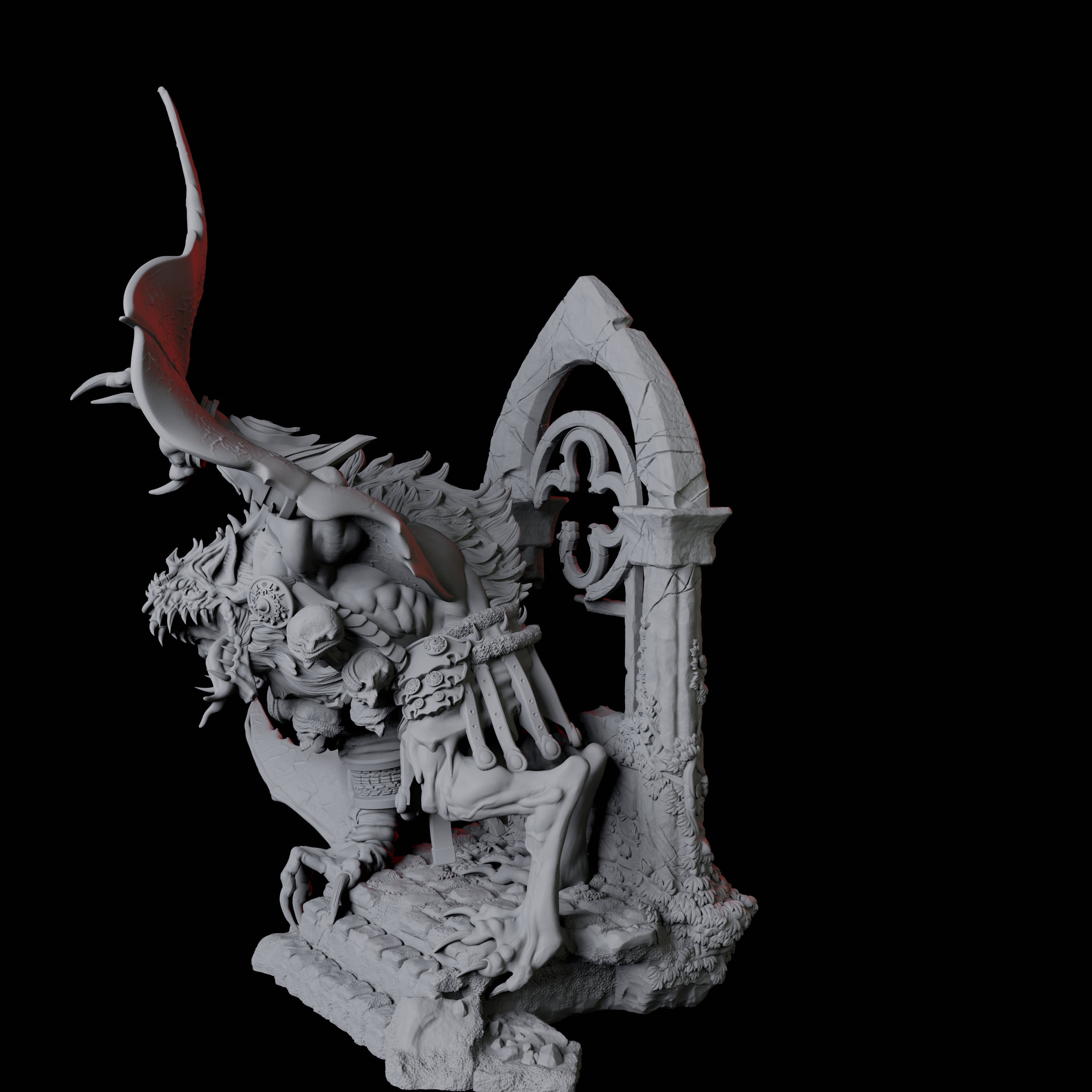 Swooping Dire Bat B Miniature for Dungeons and Dragons, Pathfinder or other TTRPGs