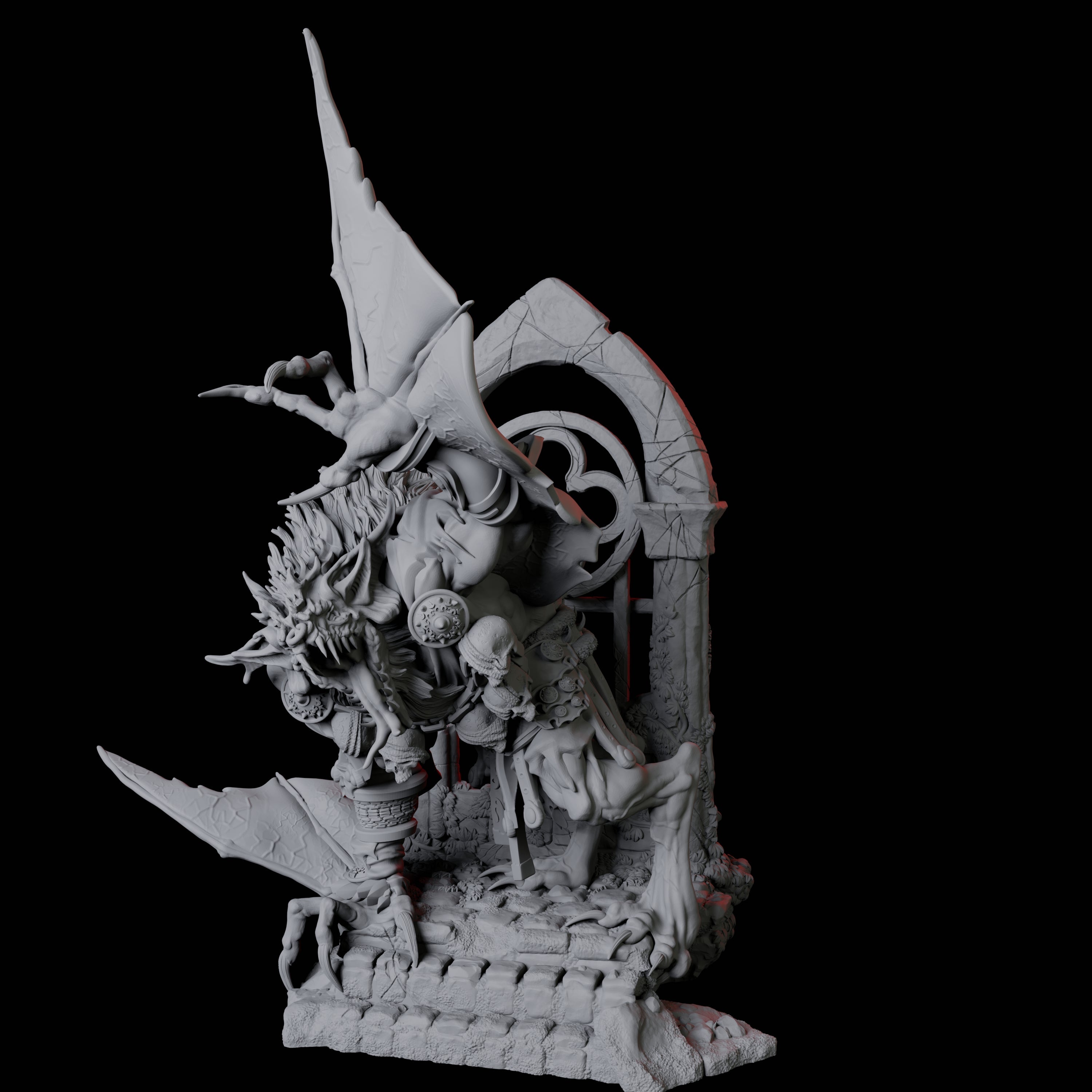 Swooping Dire Bat B Miniature for Dungeons and Dragons, Pathfinder or other TTRPGs