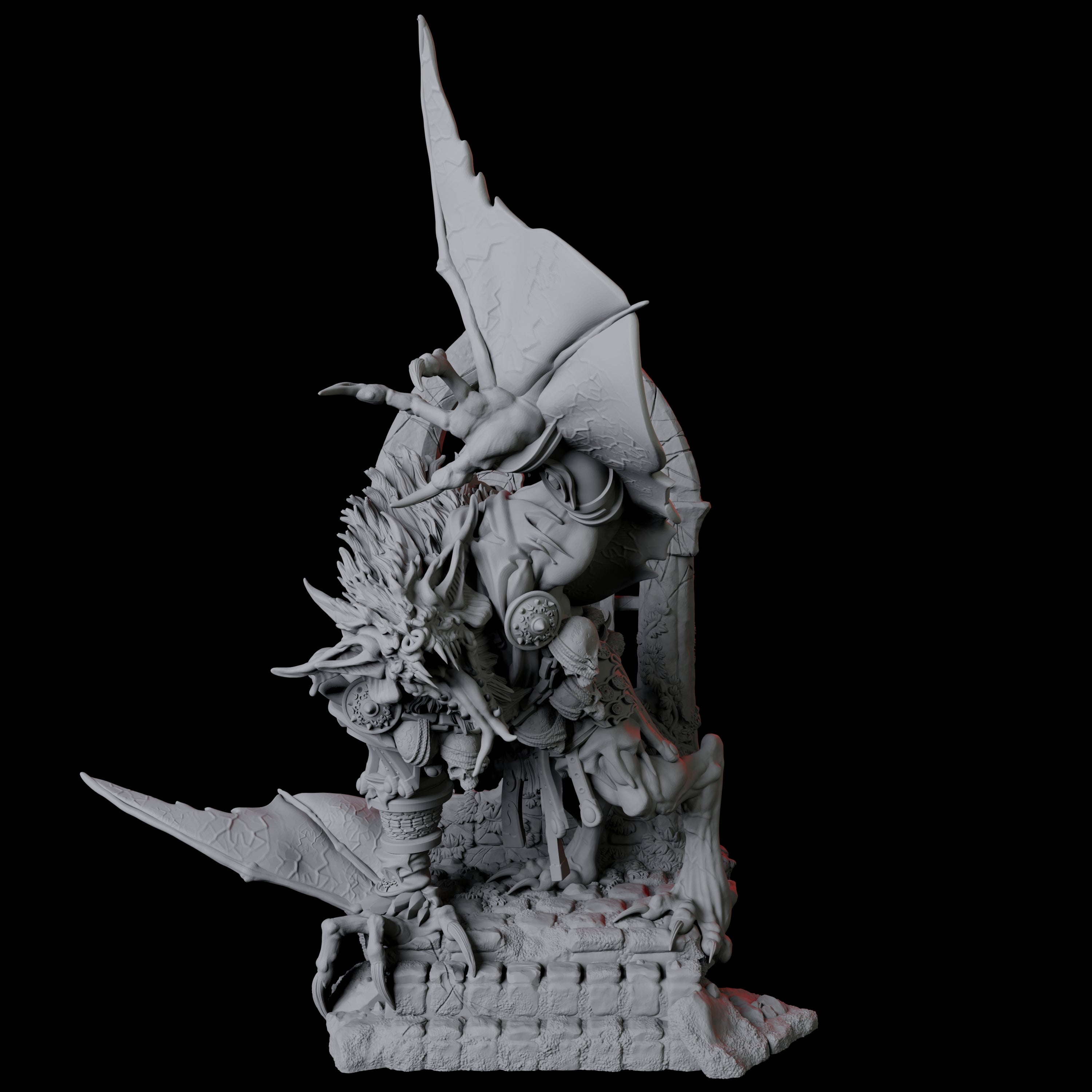 Swooping Dire Bat B Miniature for Dungeons and Dragons, Pathfinder or other TTRPGs