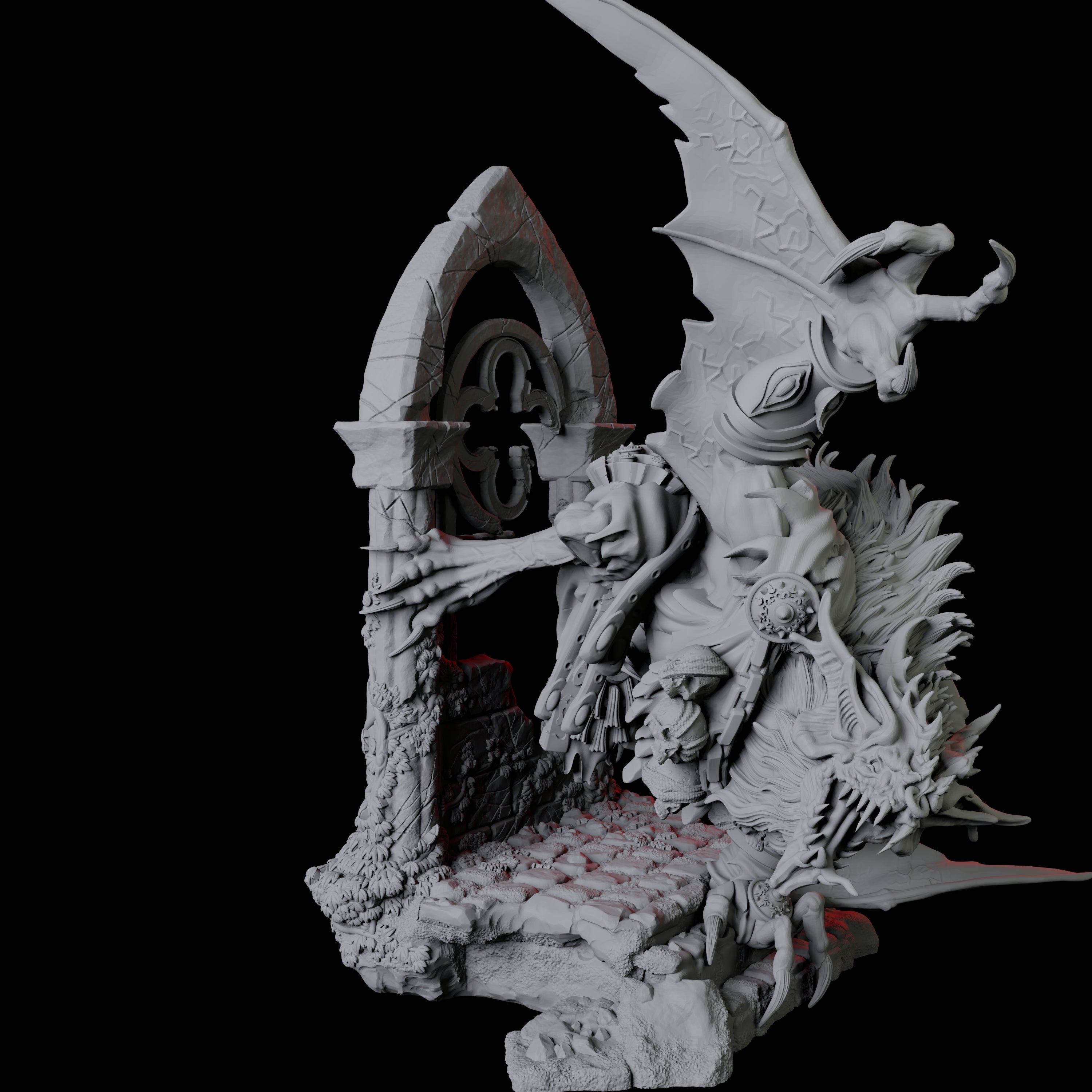 Swooping Dire Bat C Miniature for Dungeons and Dragons, Pathfinder or other TTRPGs