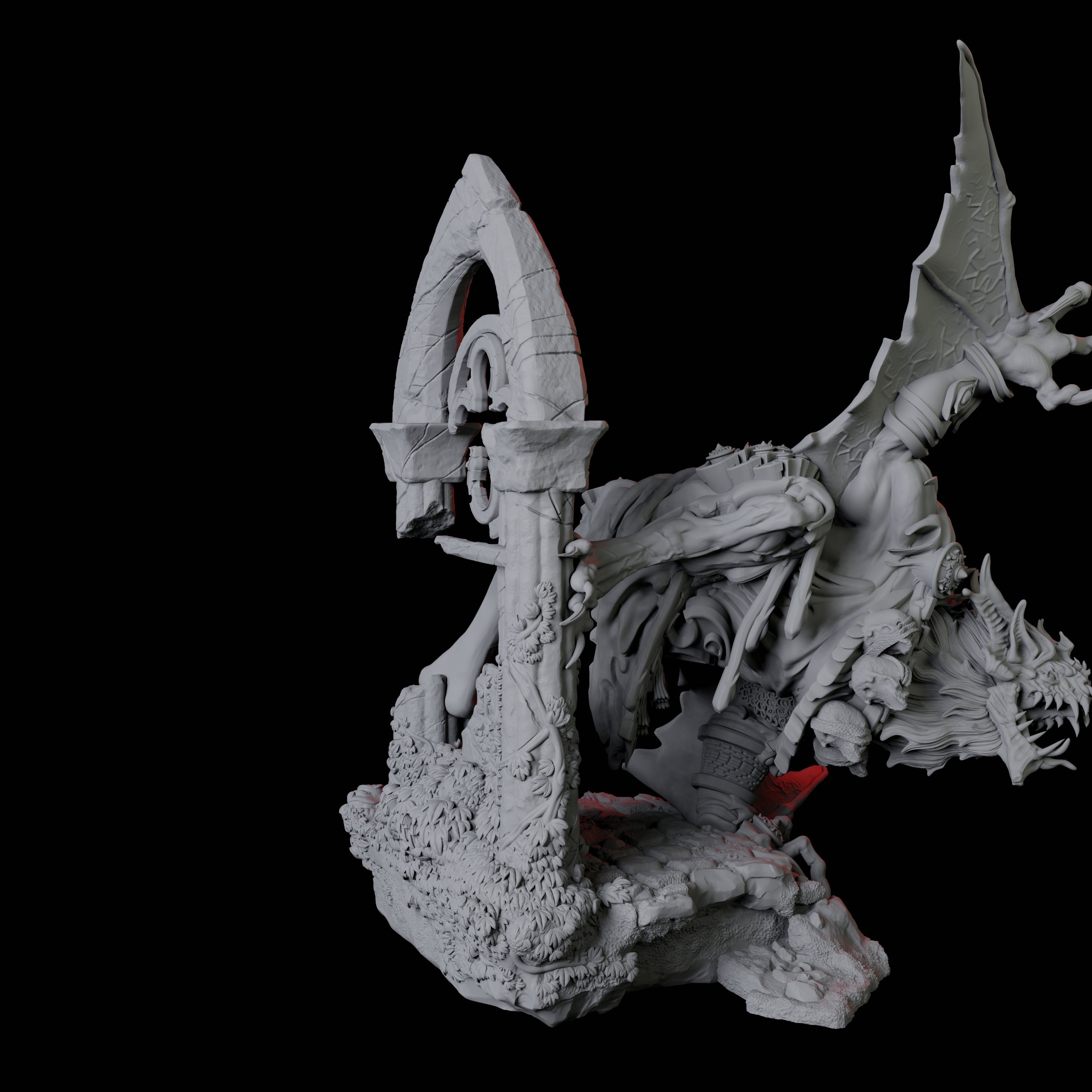 Swooping Dire Bat C Miniature for Dungeons and Dragons, Pathfinder or other TTRPGs