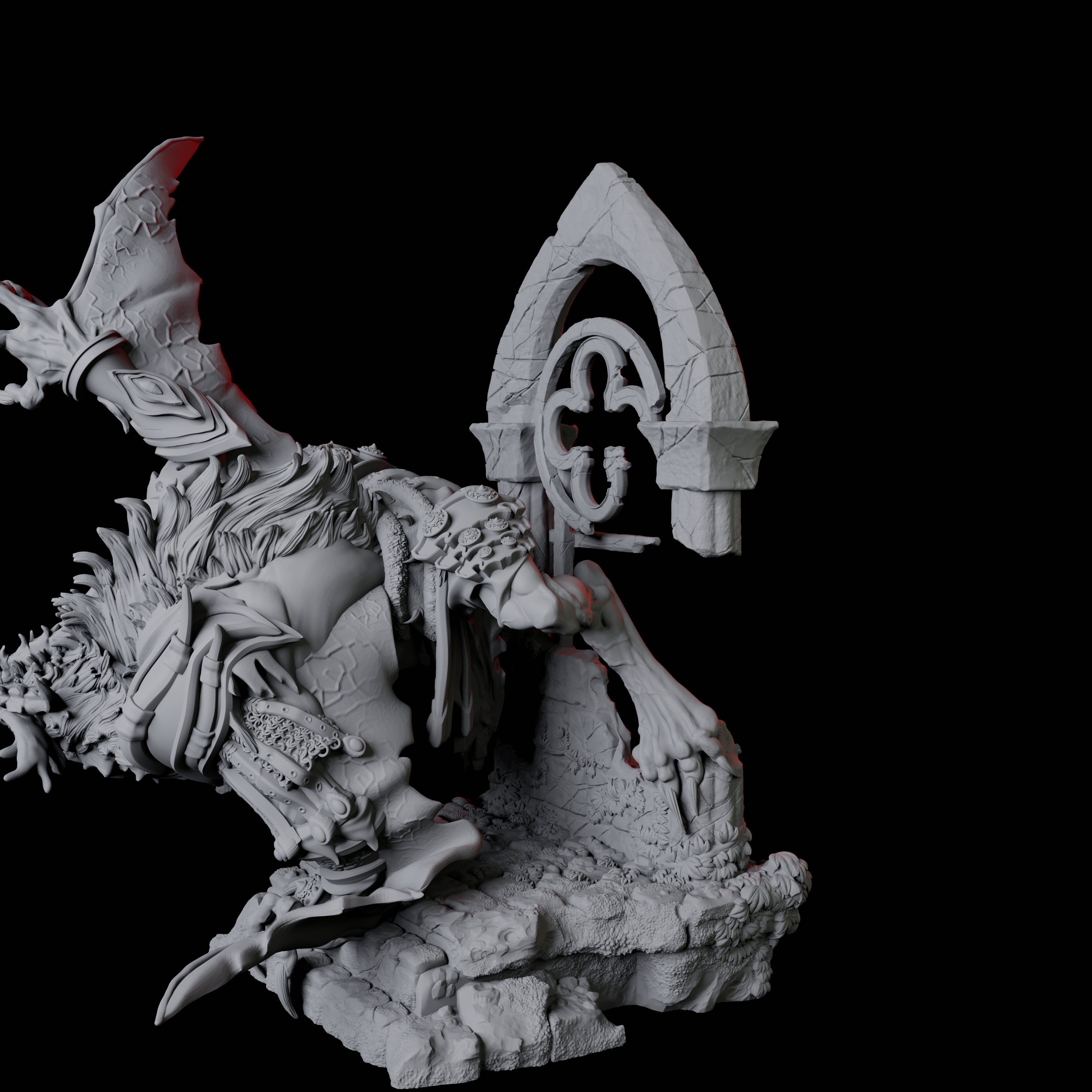 Swooping Dire Bat C Miniature for Dungeons and Dragons, Pathfinder or other TTRPGs