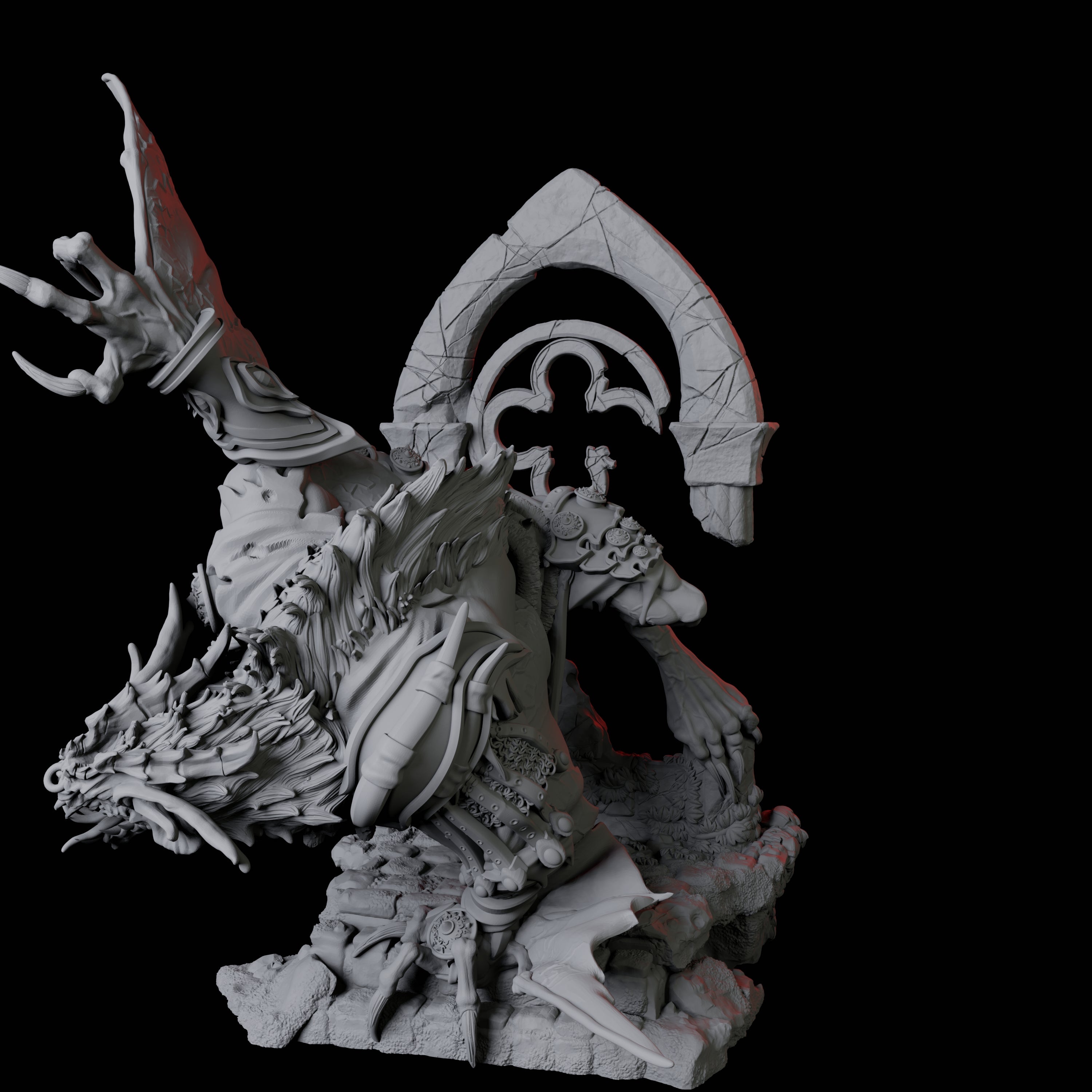 Swooping Dire Bat C Miniature for Dungeons and Dragons, Pathfinder or other TTRPGs