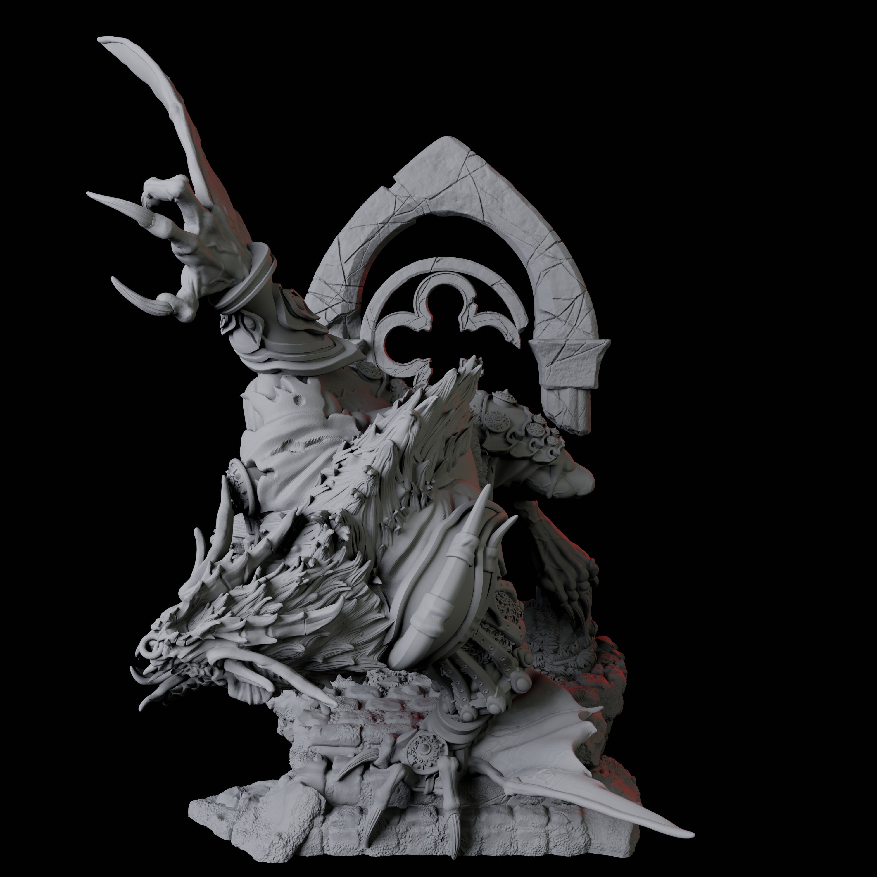 Swooping Dire Bat C Miniature for Dungeons and Dragons, Pathfinder or other TTRPGs