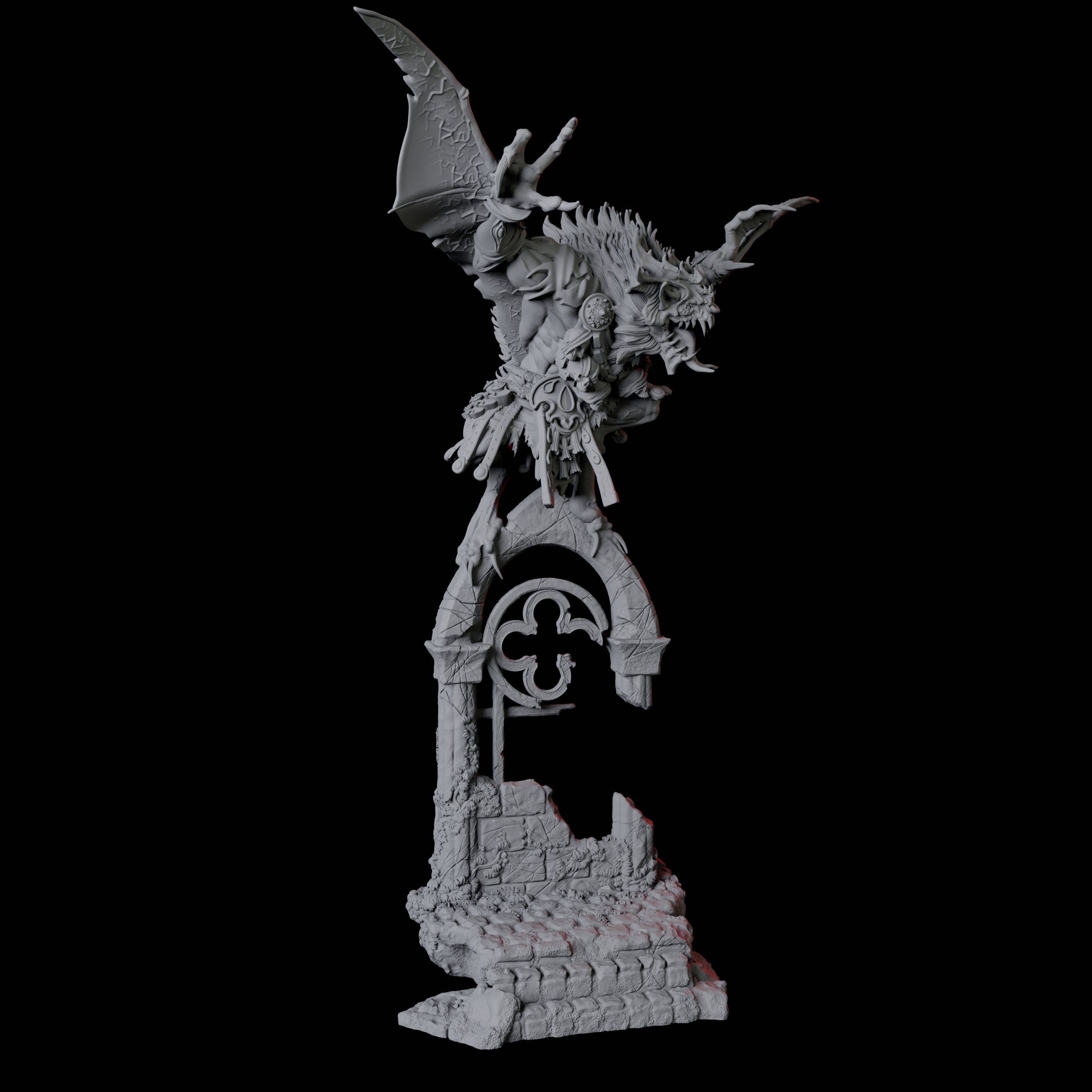 Swooping Dire Bat D Miniature for Dungeons and Dragons, Pathfinder or other TTRPGs