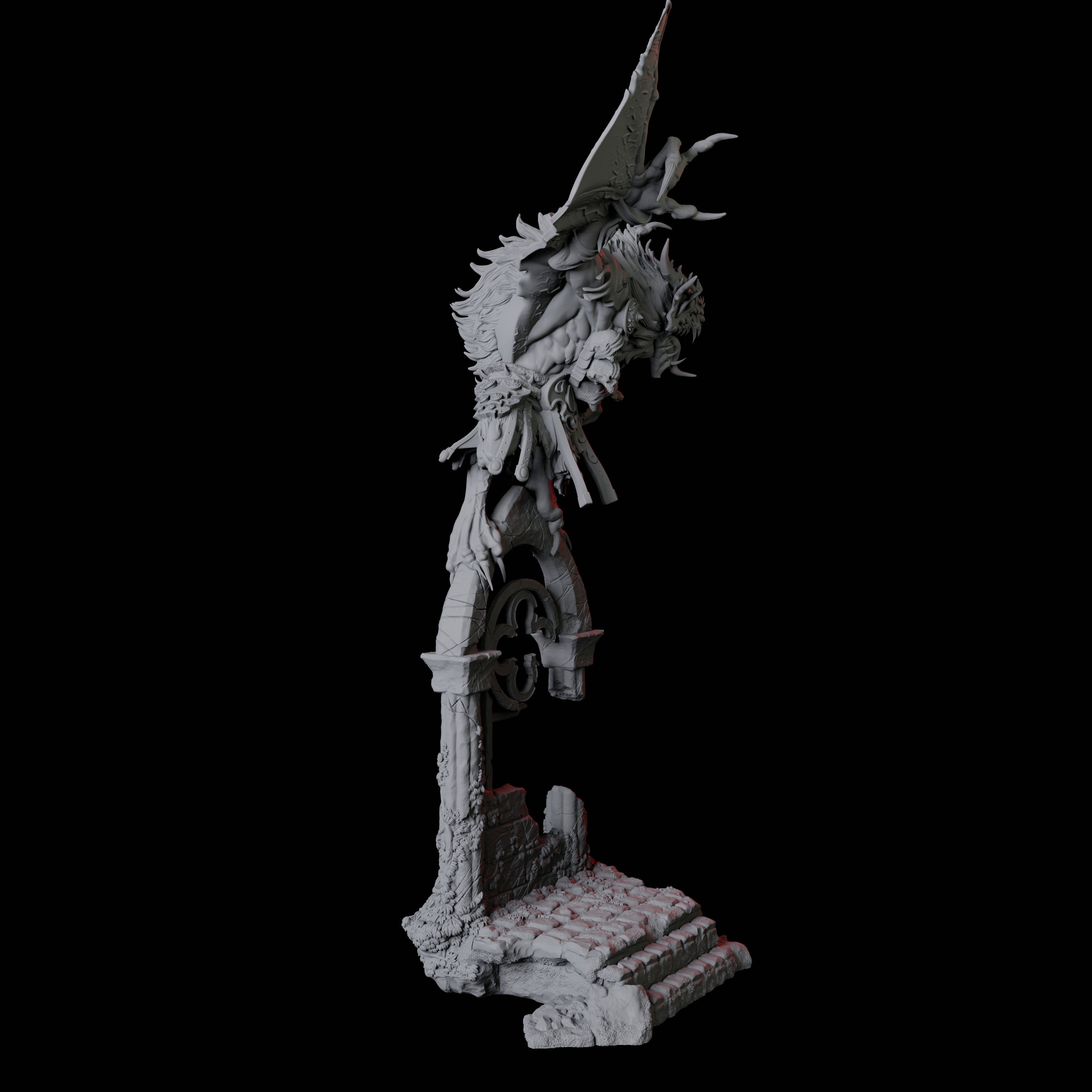 Swooping Dire Bat D Miniature for Dungeons and Dragons, Pathfinder or other TTRPGs