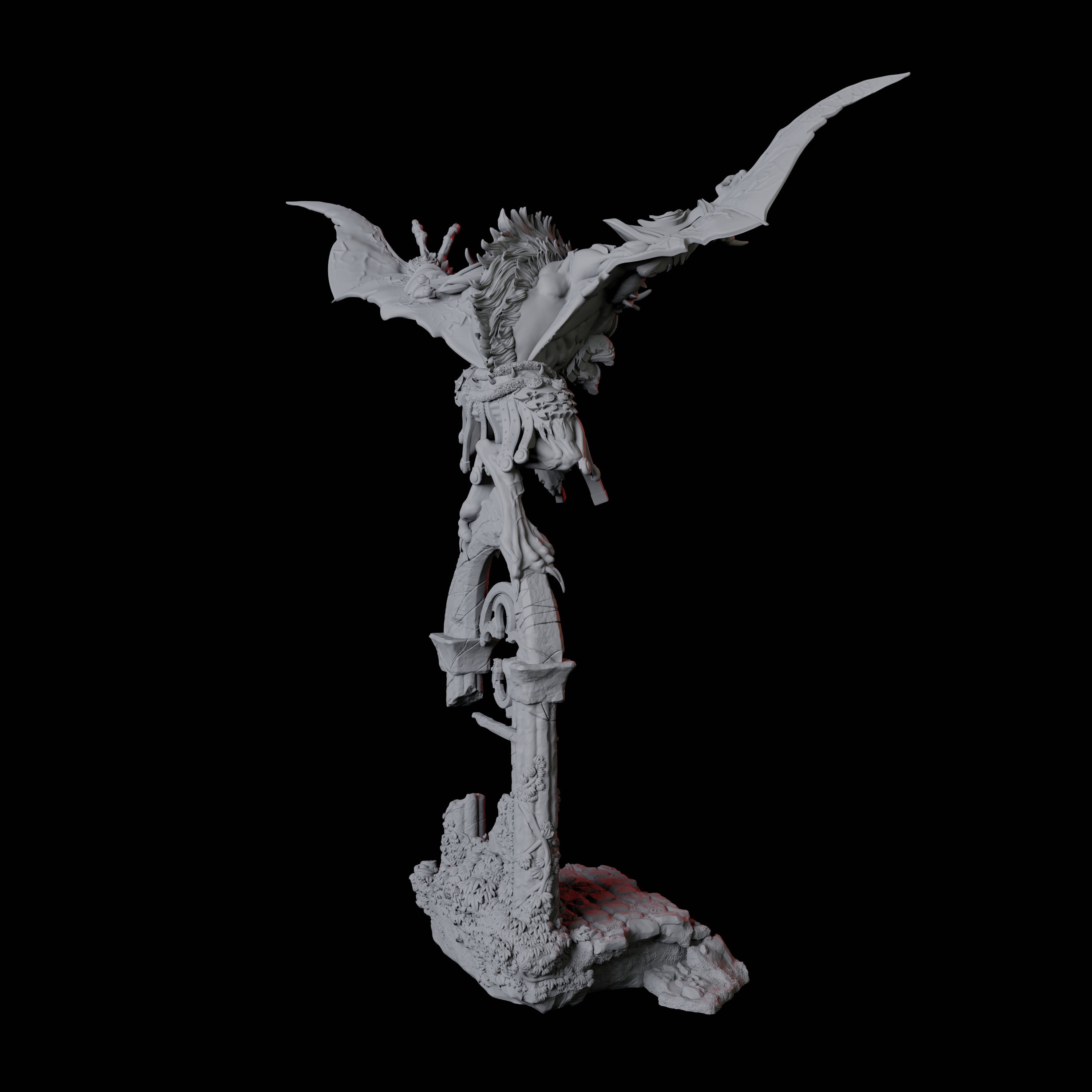 Swooping Dire Bat D Miniature for Dungeons and Dragons, Pathfinder or other TTRPGs