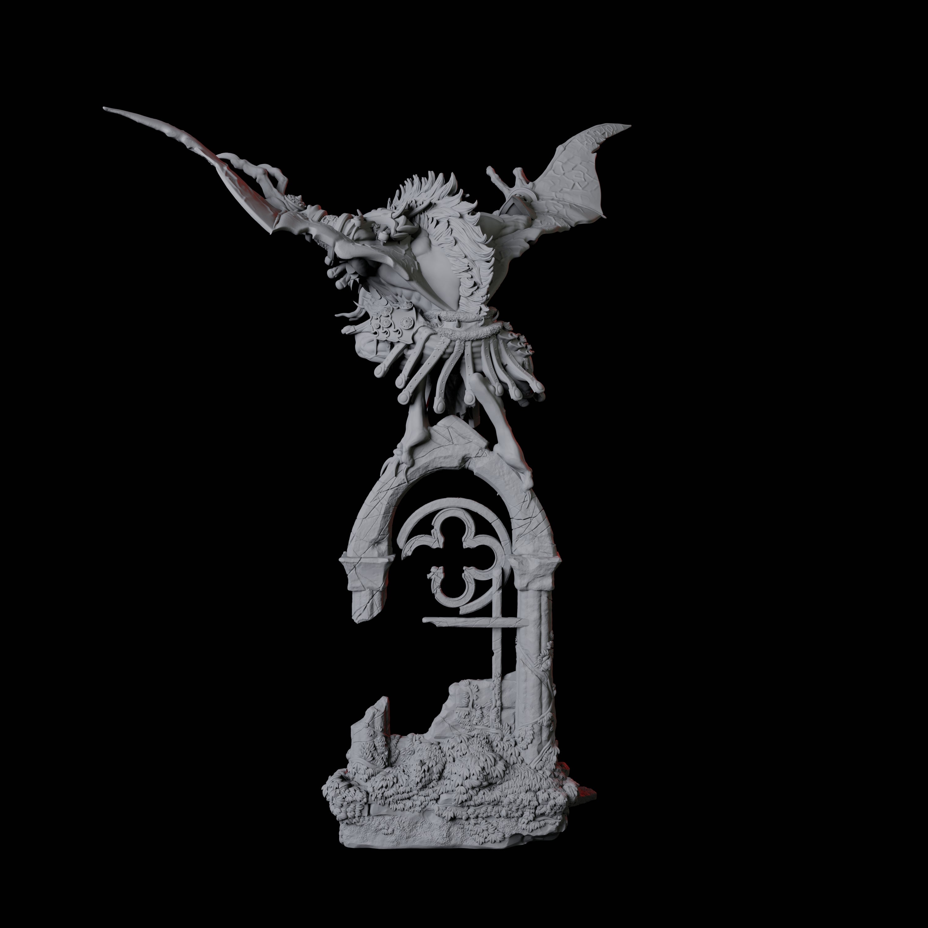 Swooping Dire Bat D Miniature for Dungeons and Dragons, Pathfinder or other TTRPGs