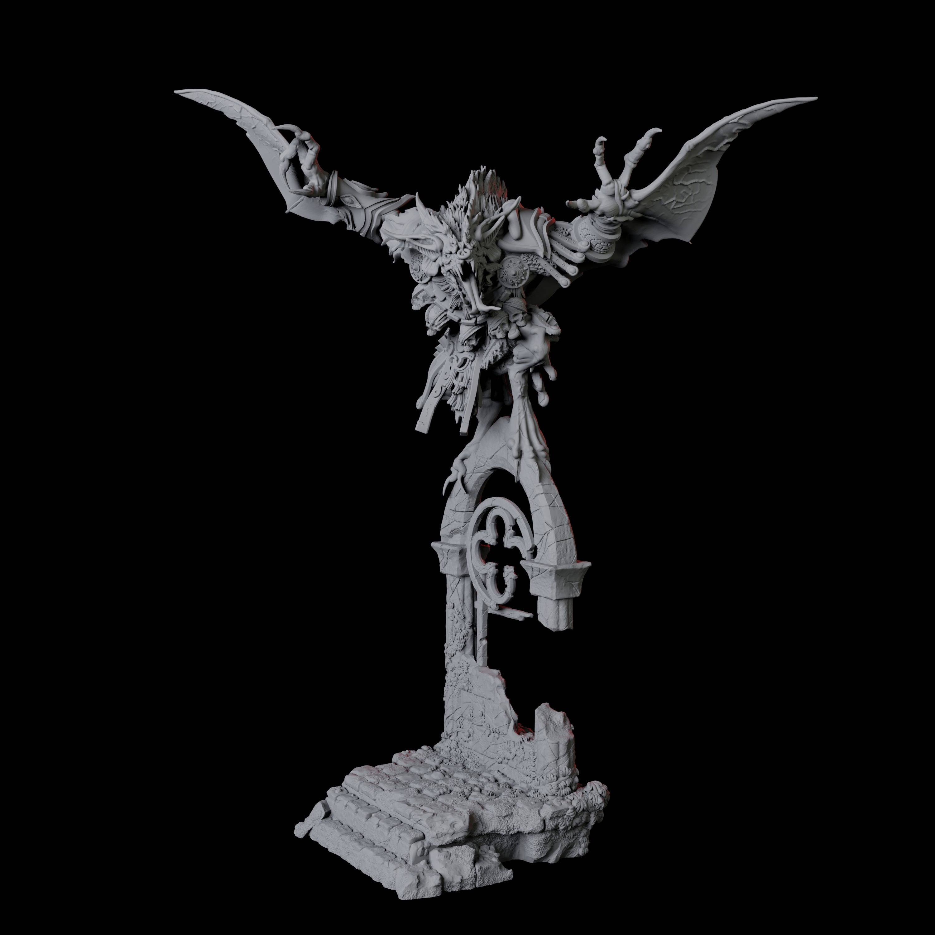 Swooping Dire Bat D Miniature for Dungeons and Dragons, Pathfinder or other TTRPGs