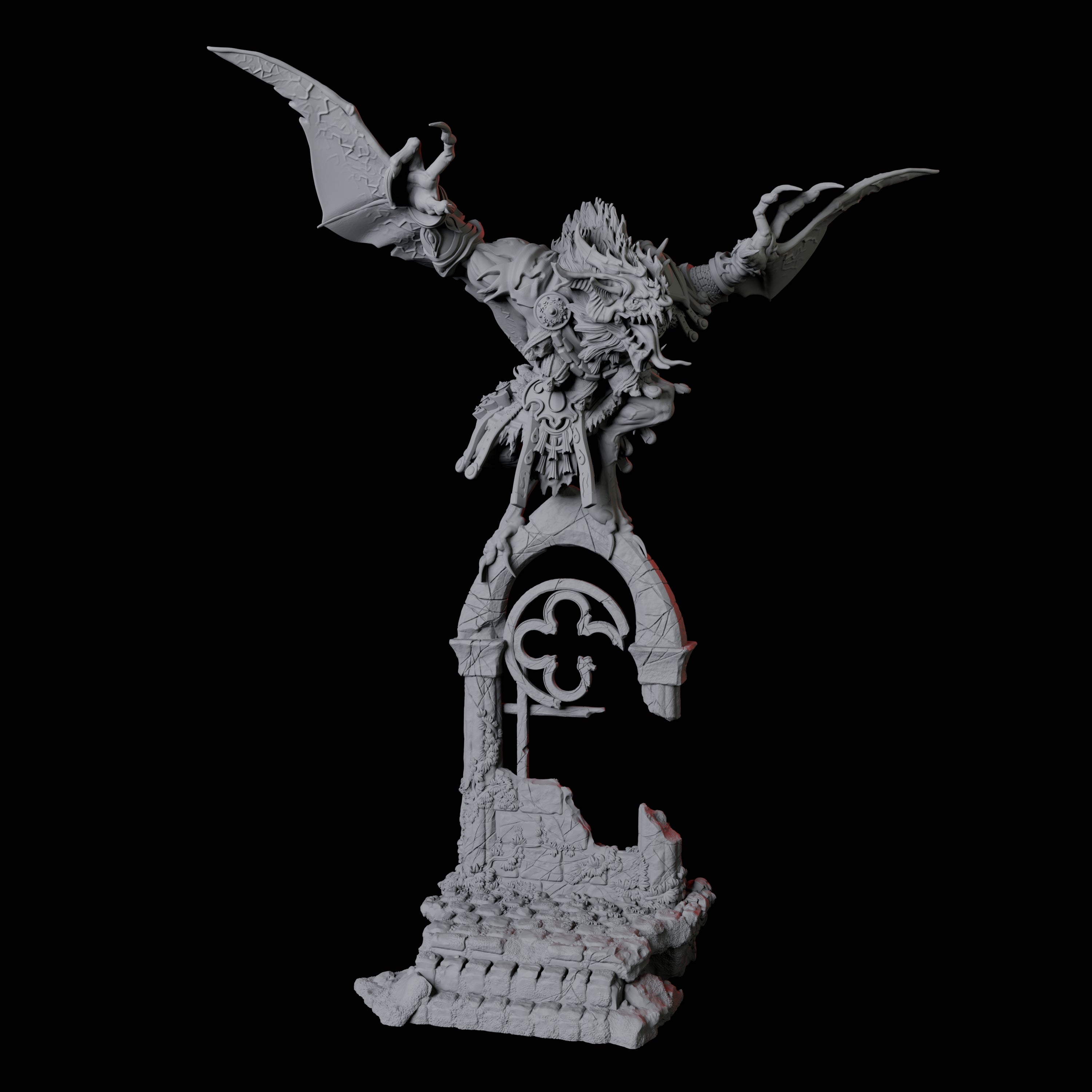 Swooping Dire Bat D Miniature for Dungeons and Dragons, Pathfinder or other TTRPGs