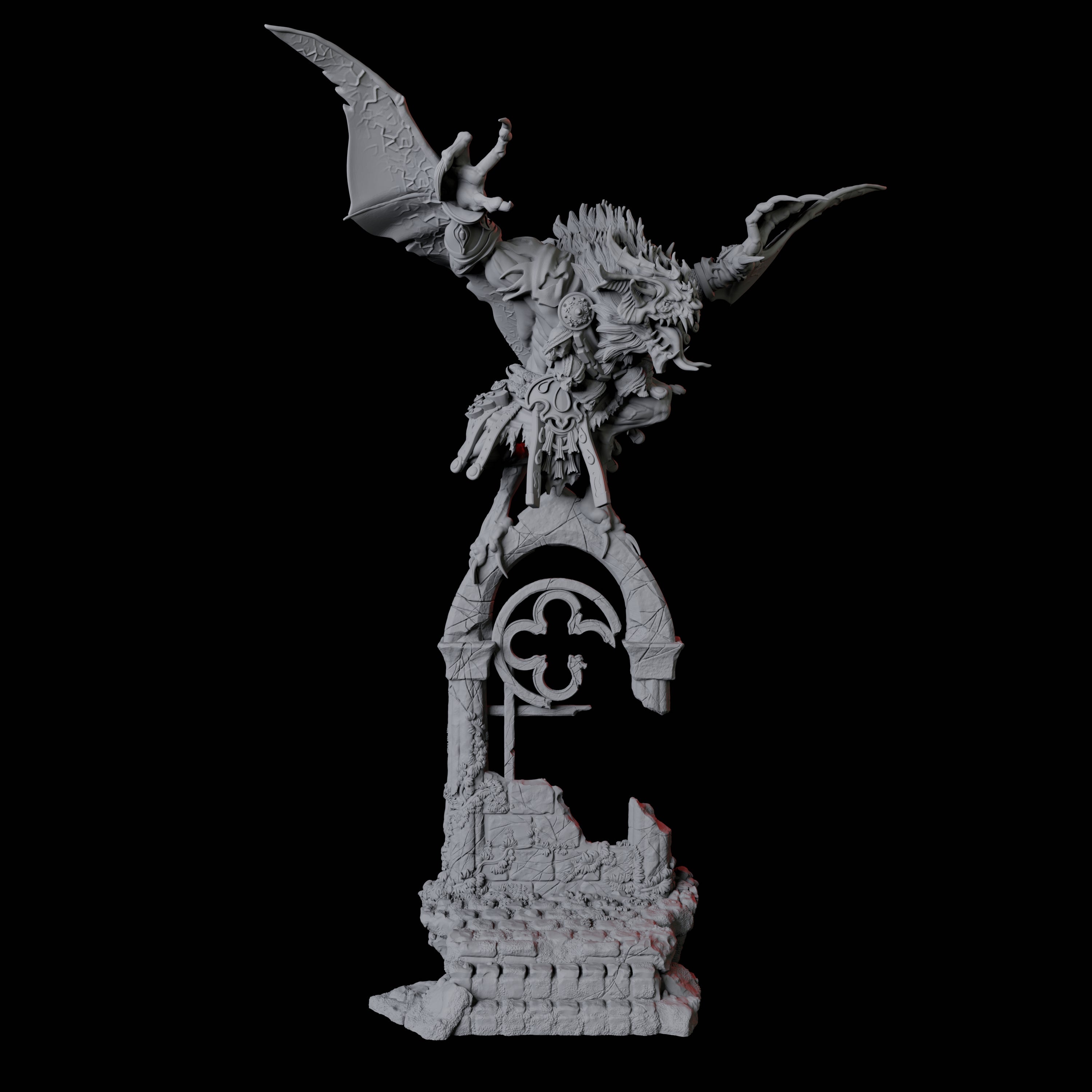 Swooping Dire Bat D Miniature for Dungeons and Dragons, Pathfinder or other TTRPGs