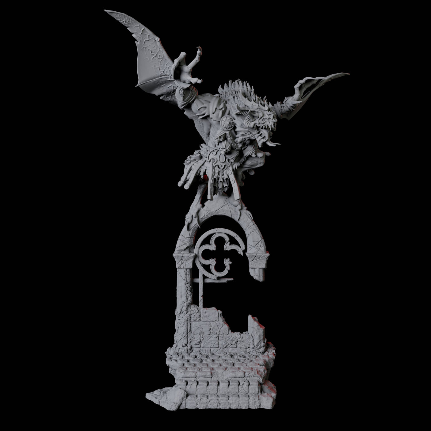 Swooping Dire Bat D Miniature for Dungeons and Dragons, Pathfinder or other TTRPGs