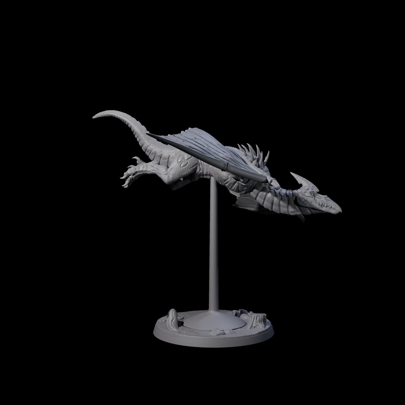 Swooping Pteranodon B Miniature for Dungeons and Dragons, Pathfinder or other TTRPGs